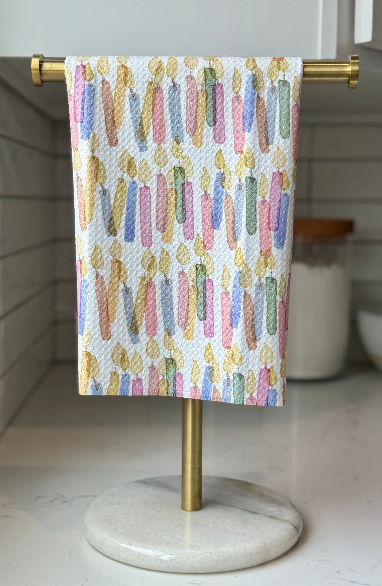 Birthday Candles Tea Towel - by Wildflower Lane Studio®