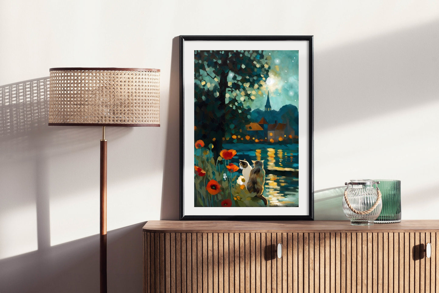 A Tale Of Two Kitties - Illustrated Print by Thomas Little