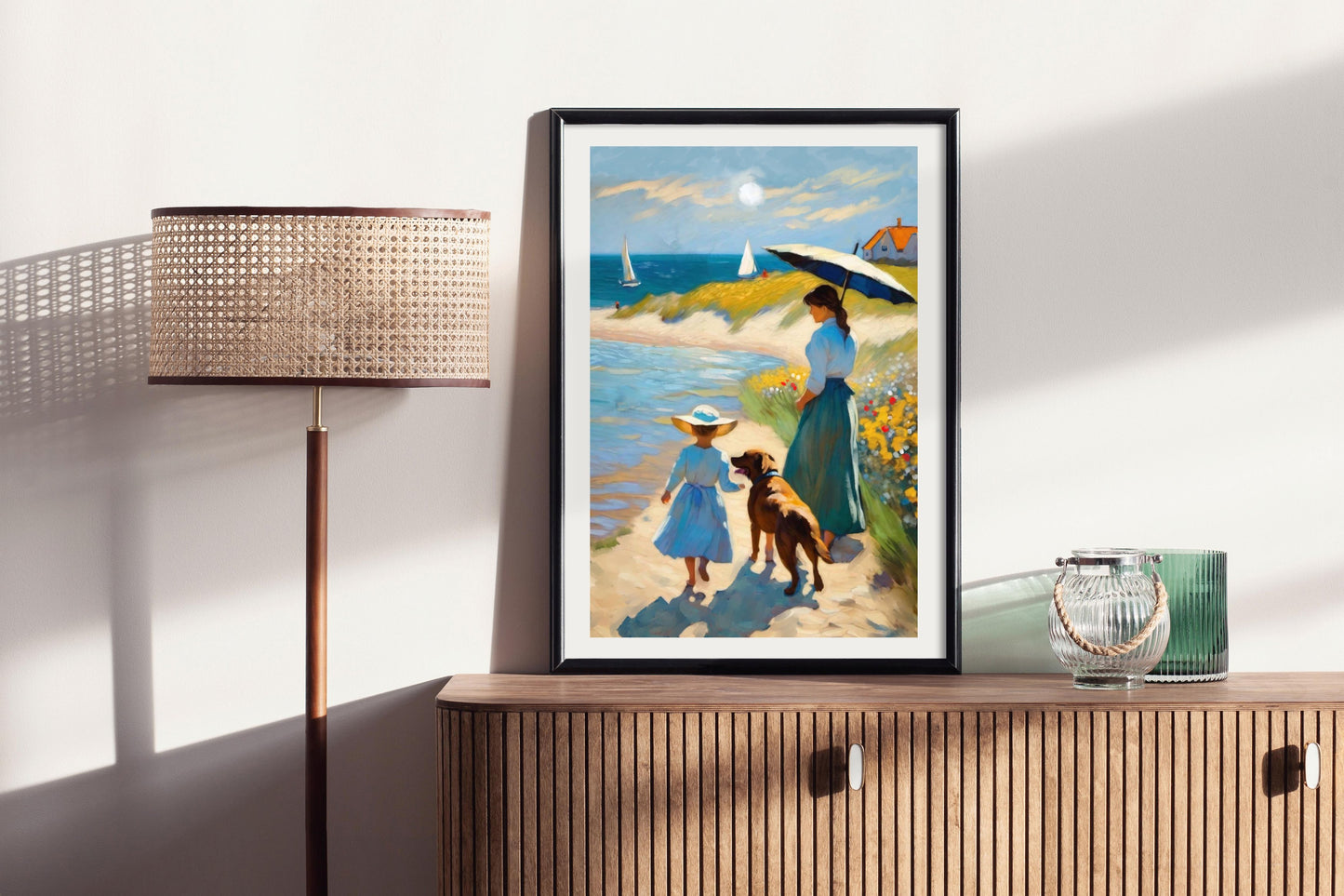 À la Plage – Vintage-Inspired Coastal Art Print for Timeless Serenity