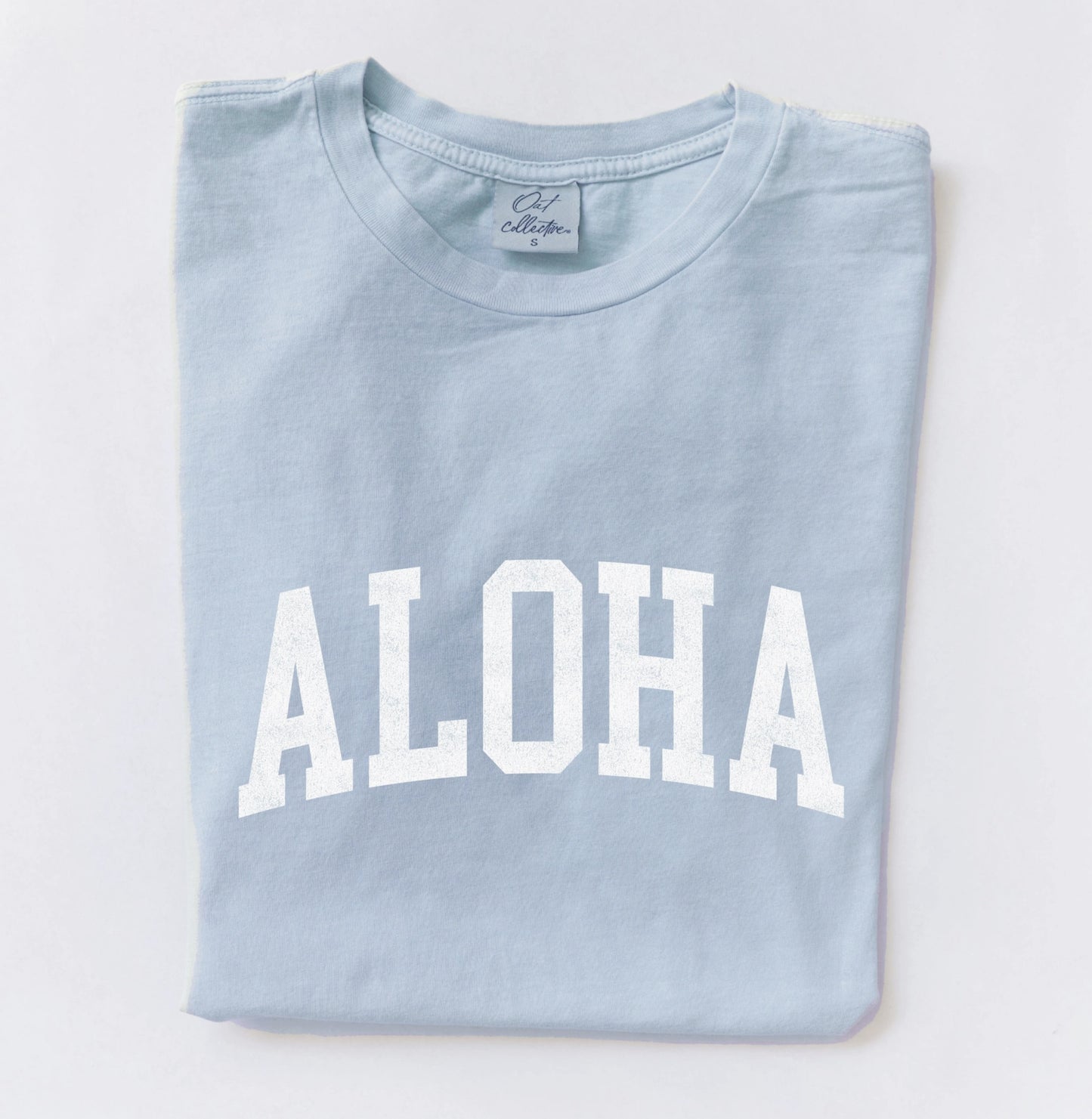 Aloha Mineral Graphic Top T-Shirt (Light Blue color) - by OAT COLLECTIVE