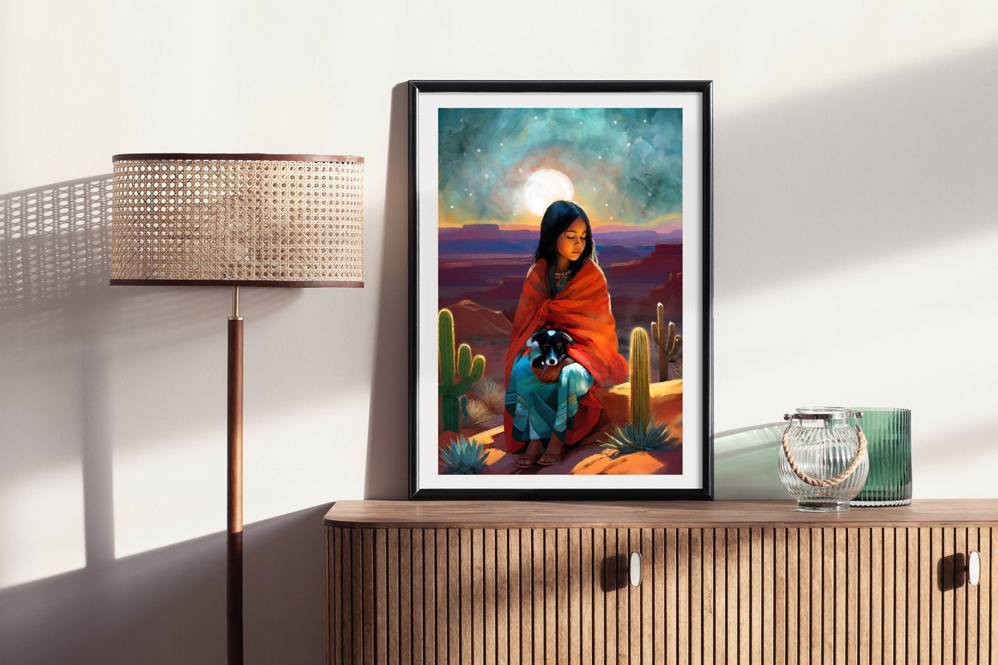 Arizona Night – Enchanting Desert Moonlight Art Print