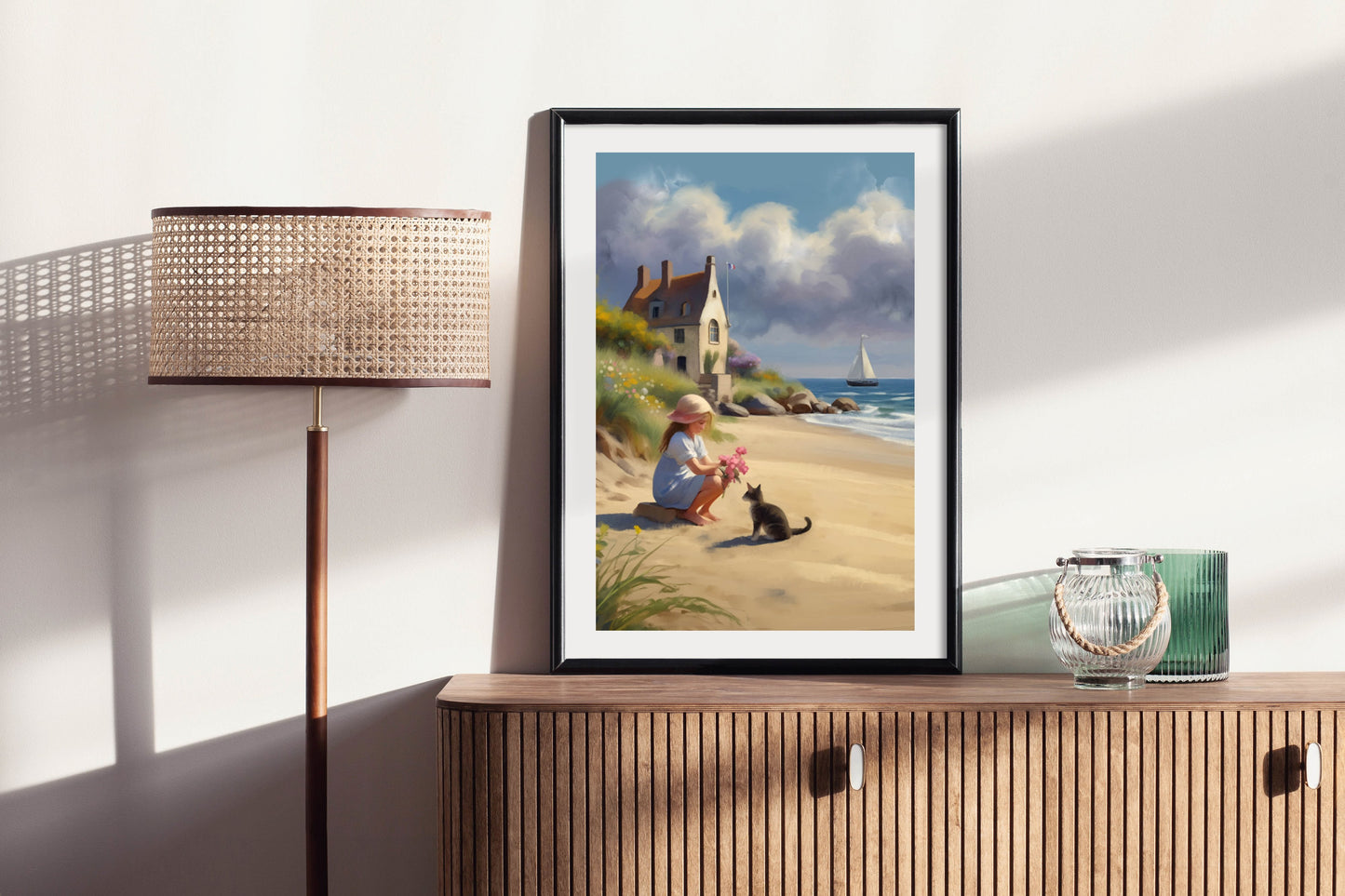 August Afternoon – Tranquil Seaside Art Print for Coastal Lovers