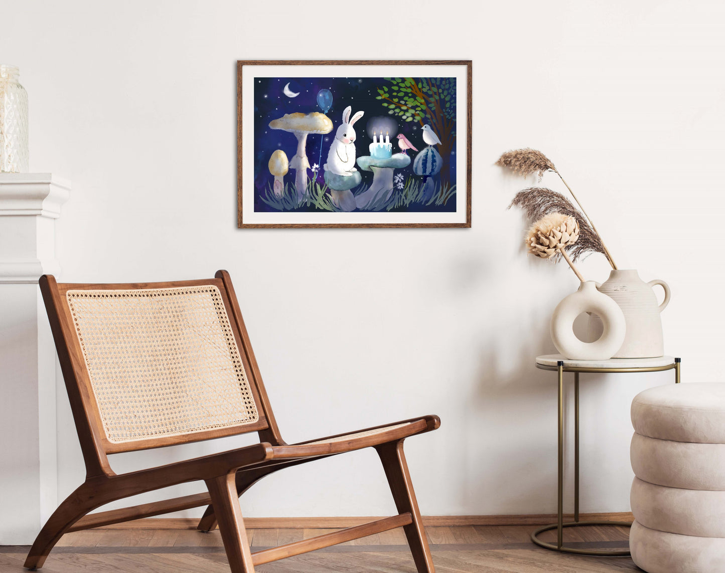 Baby Bunny Turns Three - Illustrated Print by Thomas Little