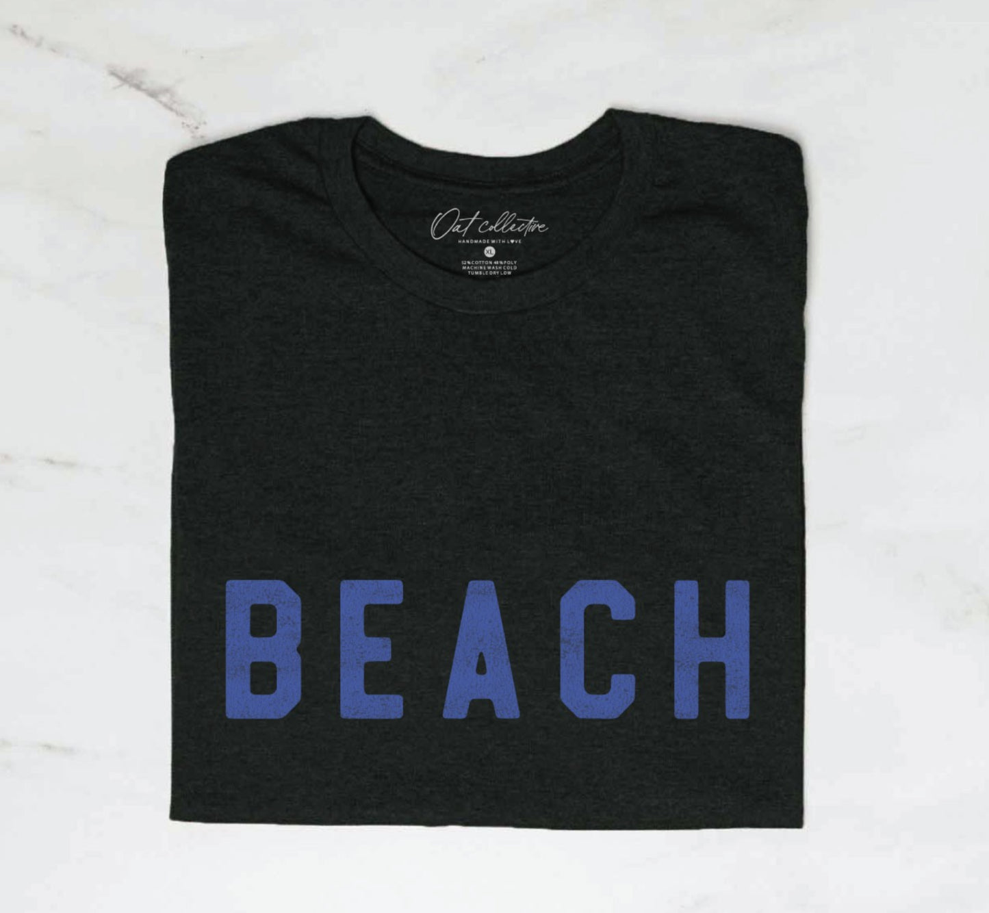 Beach Graphic T-Shirt (Black color) - by OAT COLLECTIVE