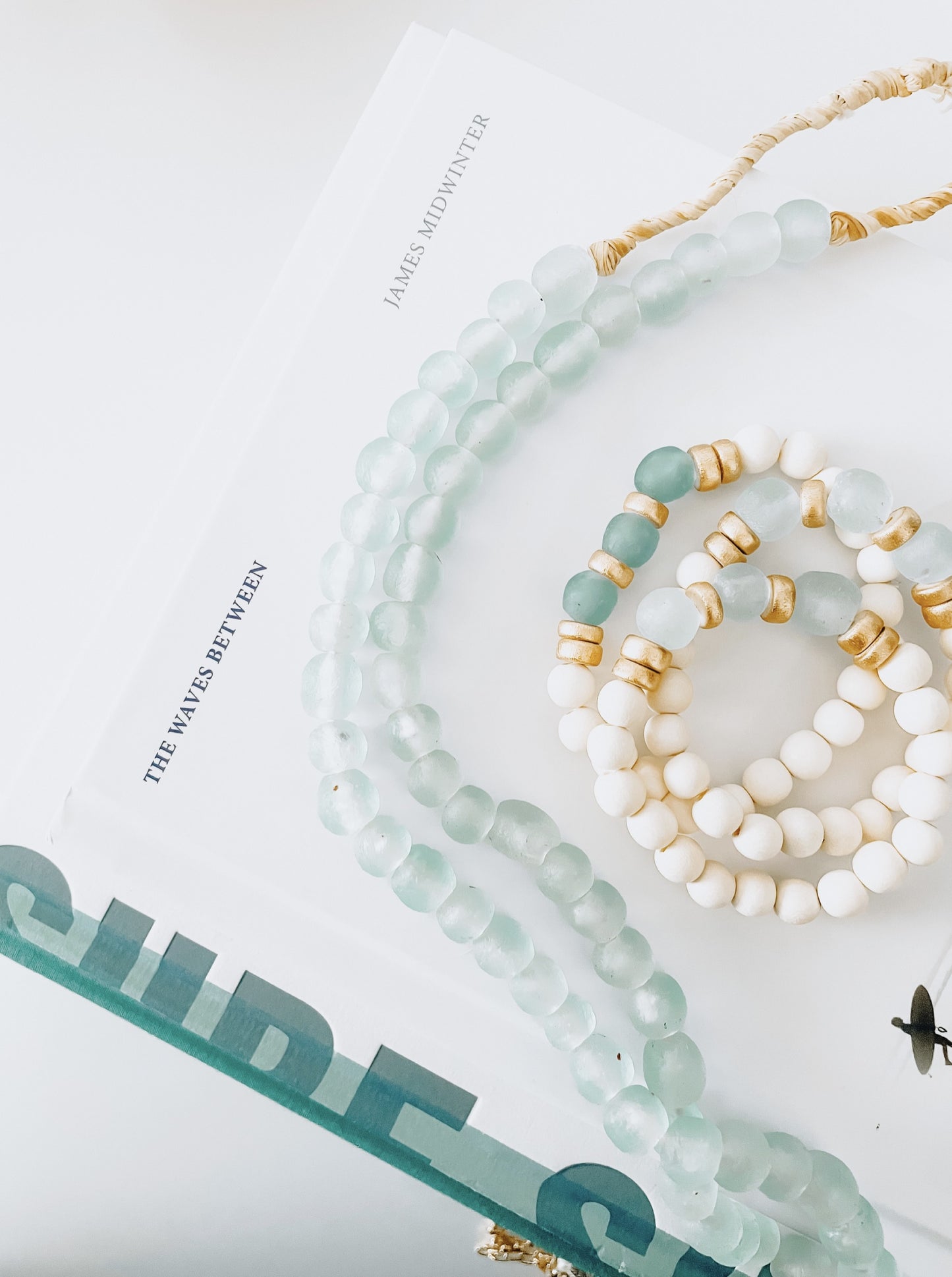 Blue Recycled Sea Glass Bracelet - by Forever Faye