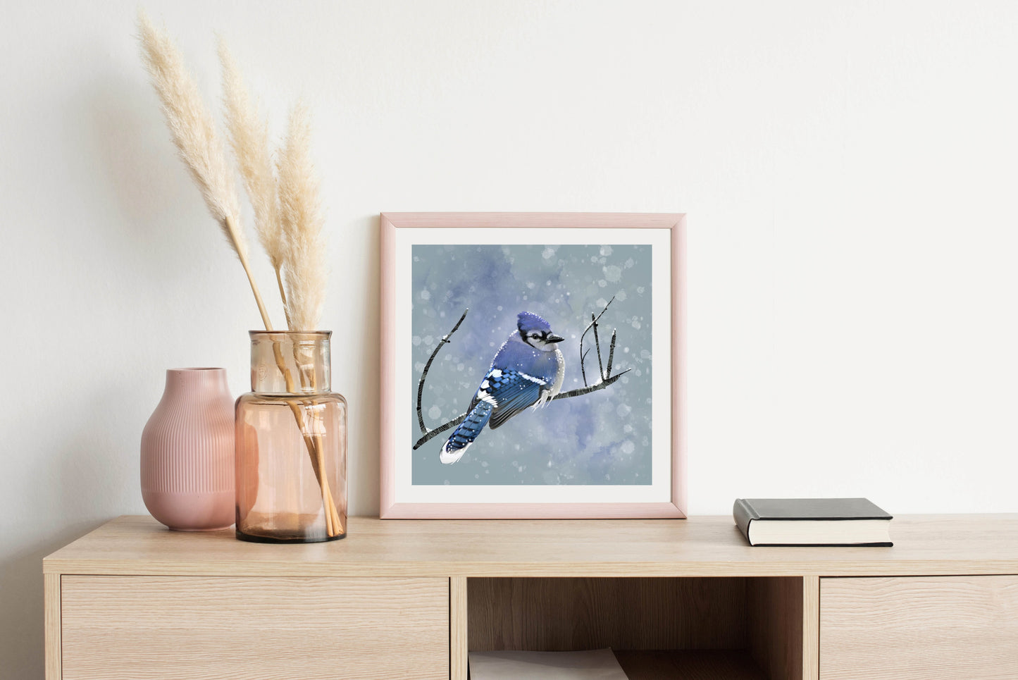 Blue Winter Morning - Illustrated Print by Thomas Little
