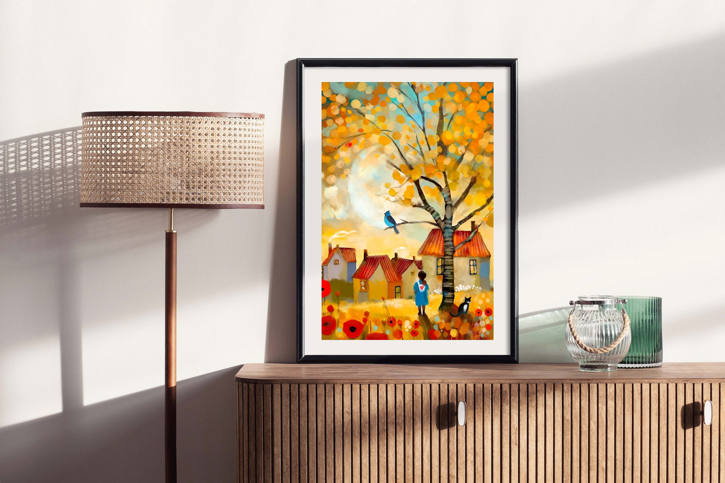 Bluebird - Illustrated Print by Thomas Little
