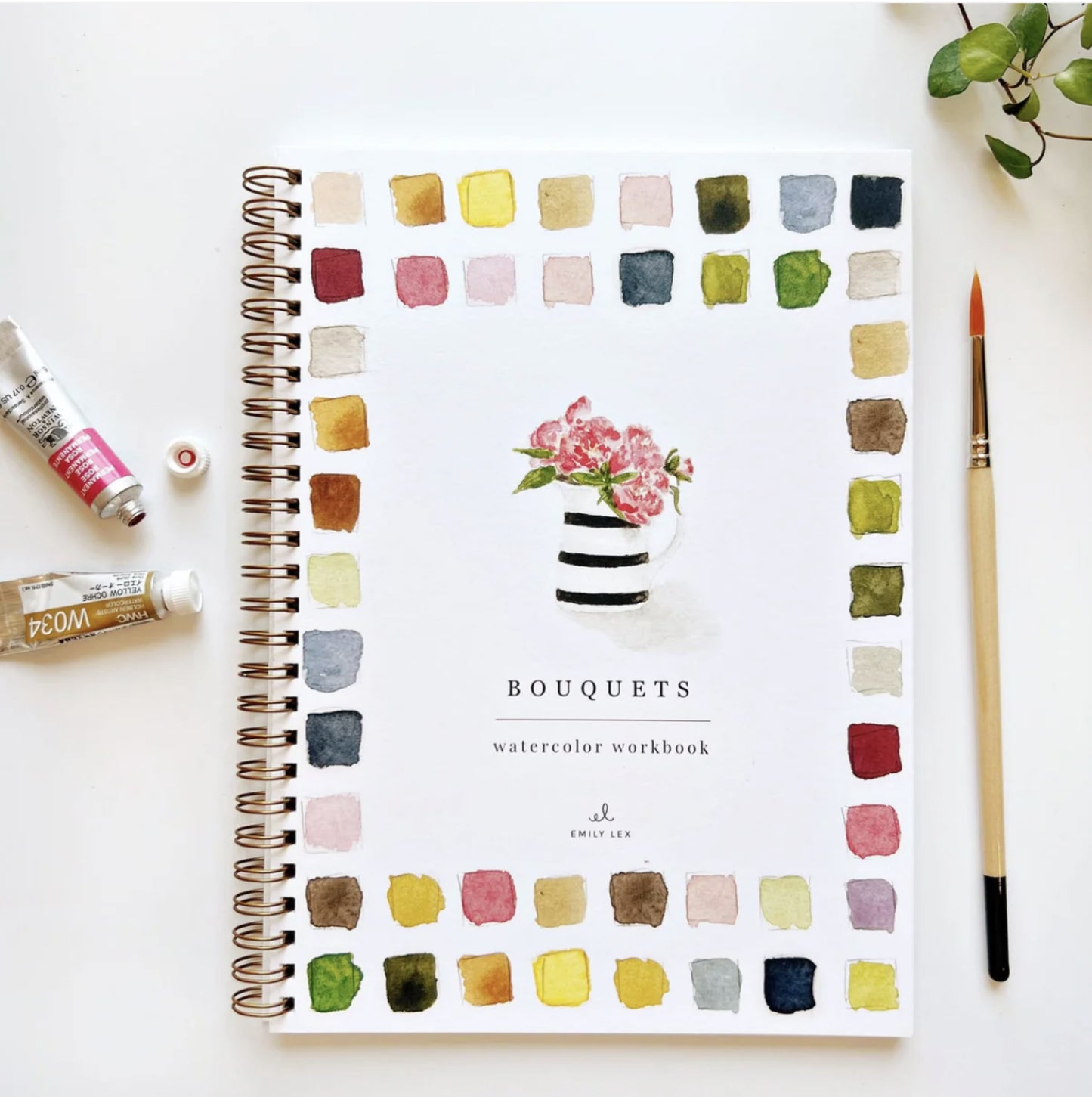 Bouquets Watercolor Workbook - by Emily Lex Studio