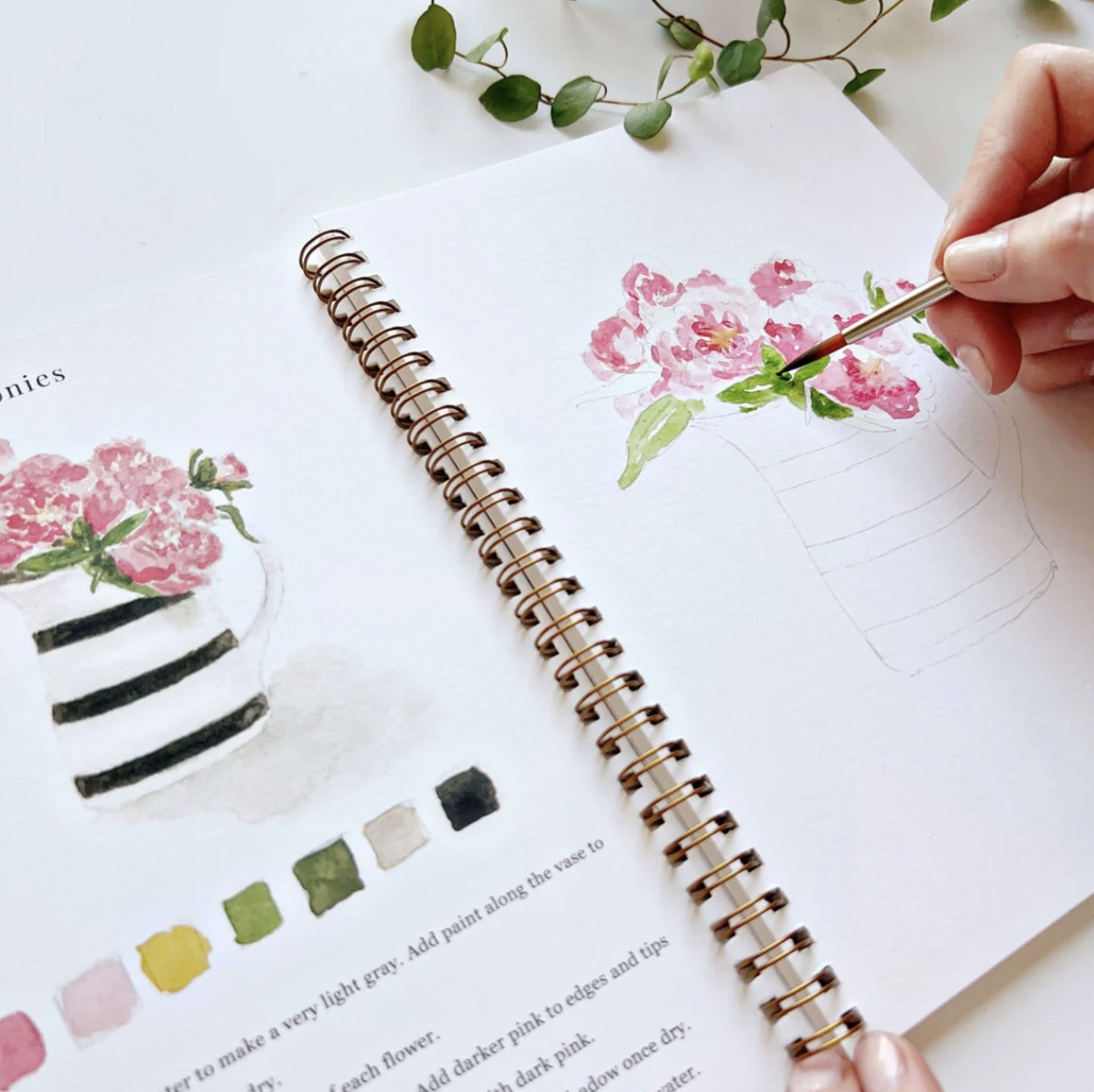 Bouquets Watercolor Workbook - by Emily Lex Studio