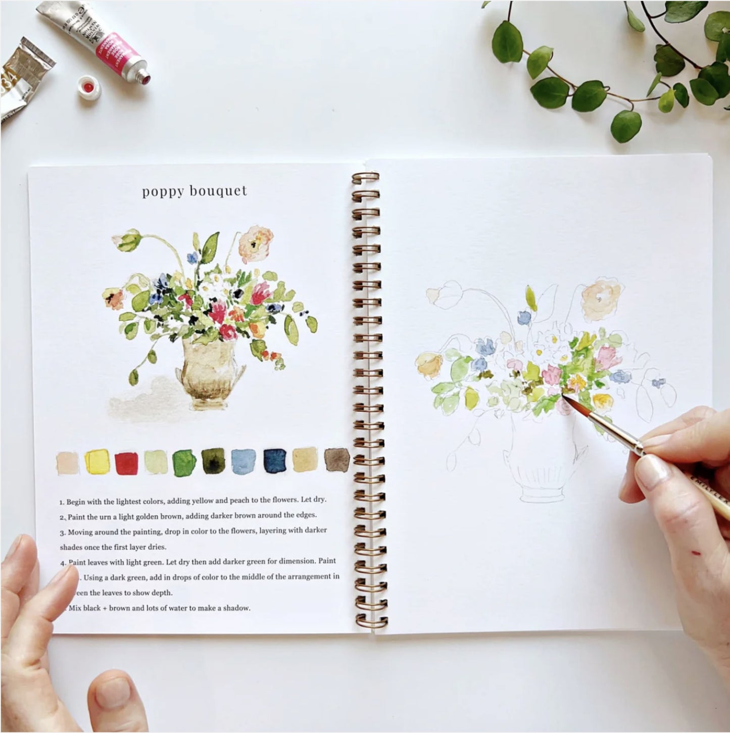Bouquets Watercolor Workbook - by Emily Lex Studio