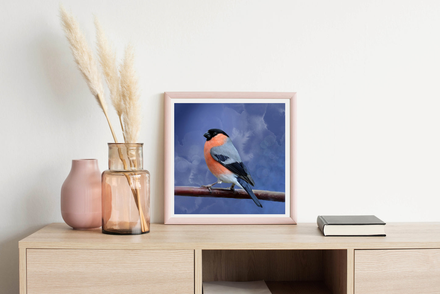 Bull Finch Study - Illustrated Print by Thomas Little