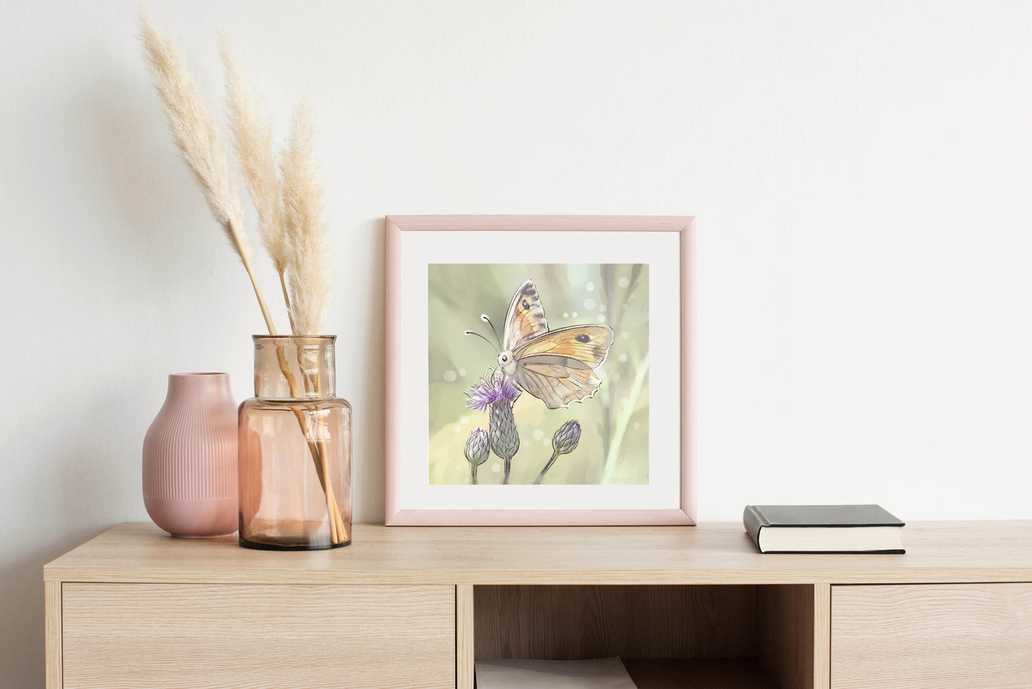 Butterfly in the Real World - Illustrated Print by Thomas Little