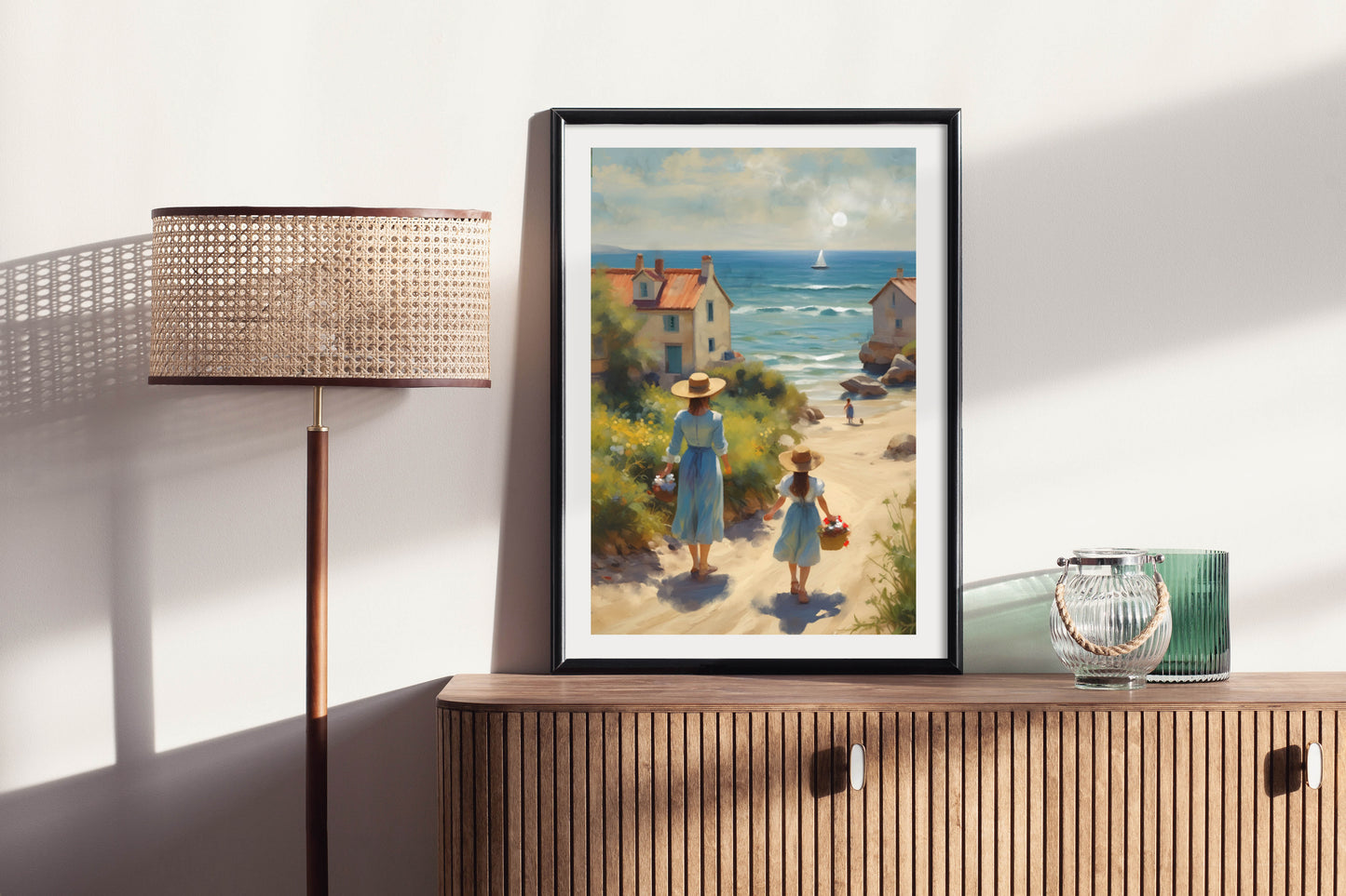 By the Sea - Illustrated Print by Thomas Little