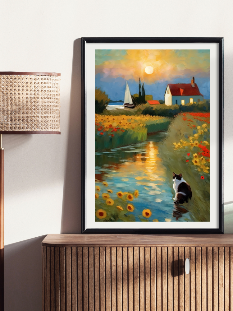 Calm Waters - Illustrated Print by Thomas Little