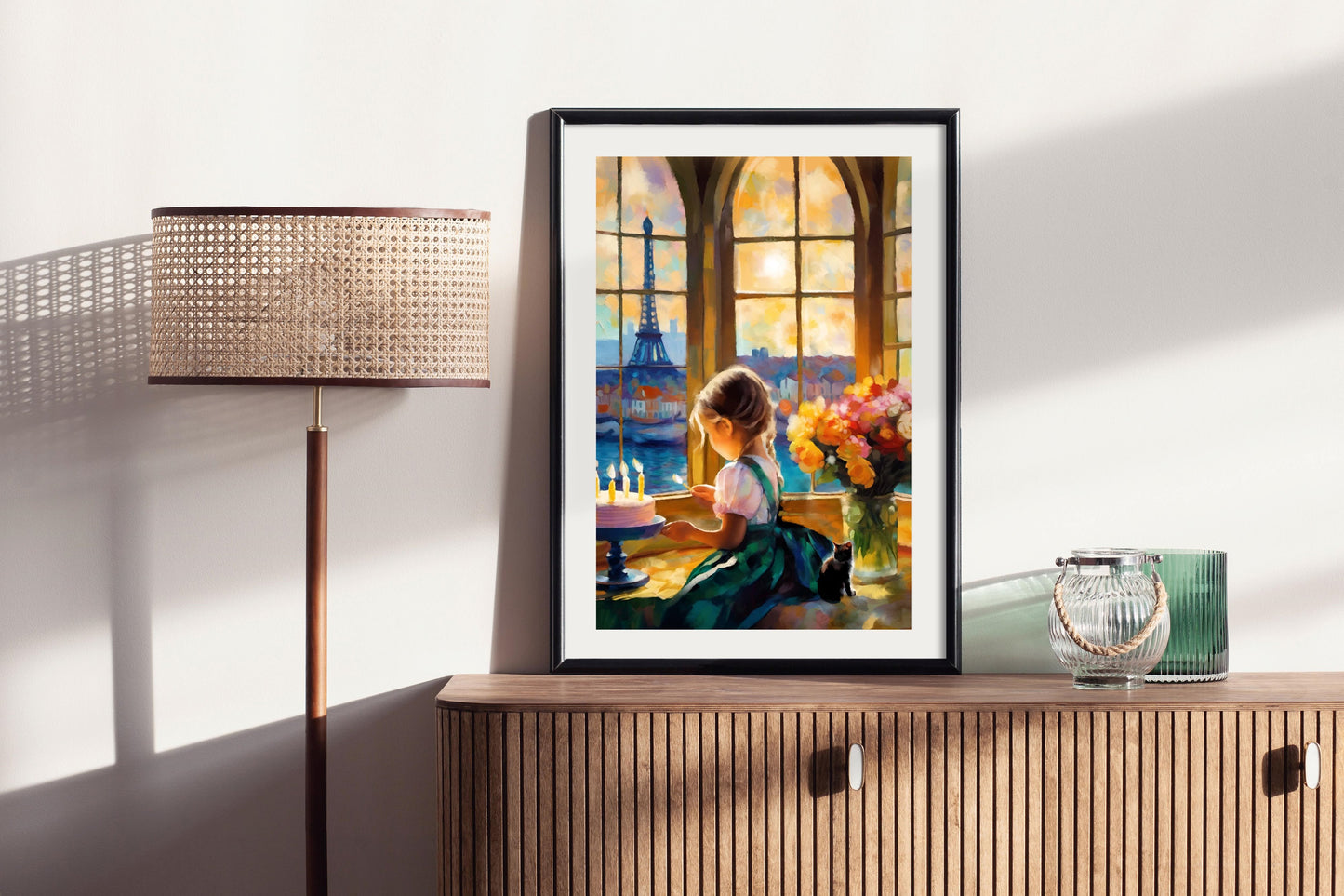 Candle Lighting - Illustrated Print by Thomas Little