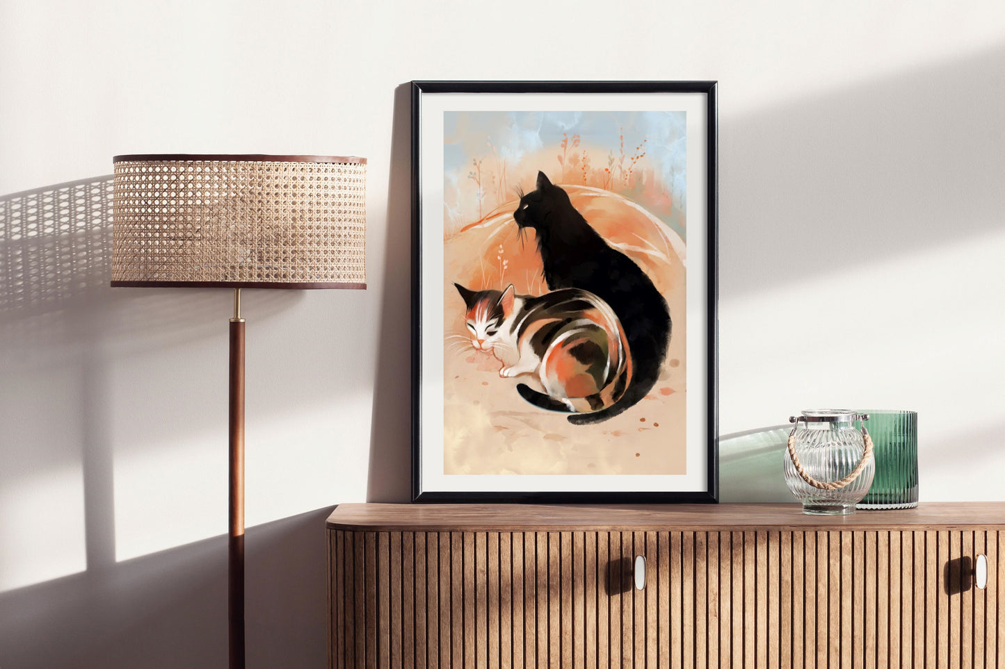 Chats Vintage - Illustrated Print by Thomas Little