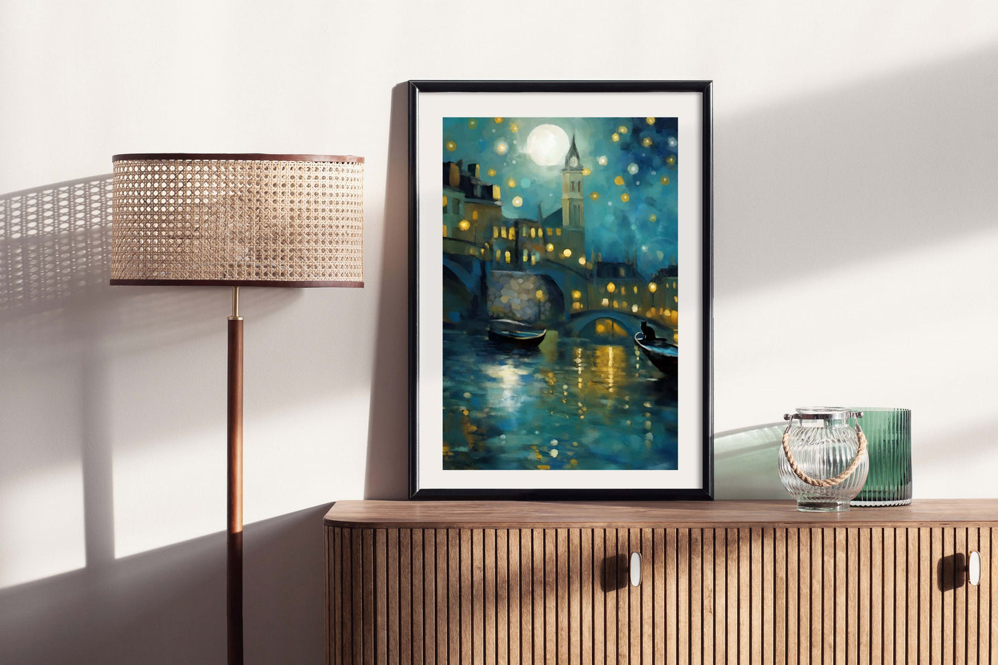 City Lights - Illustrated Print by Thomas Little