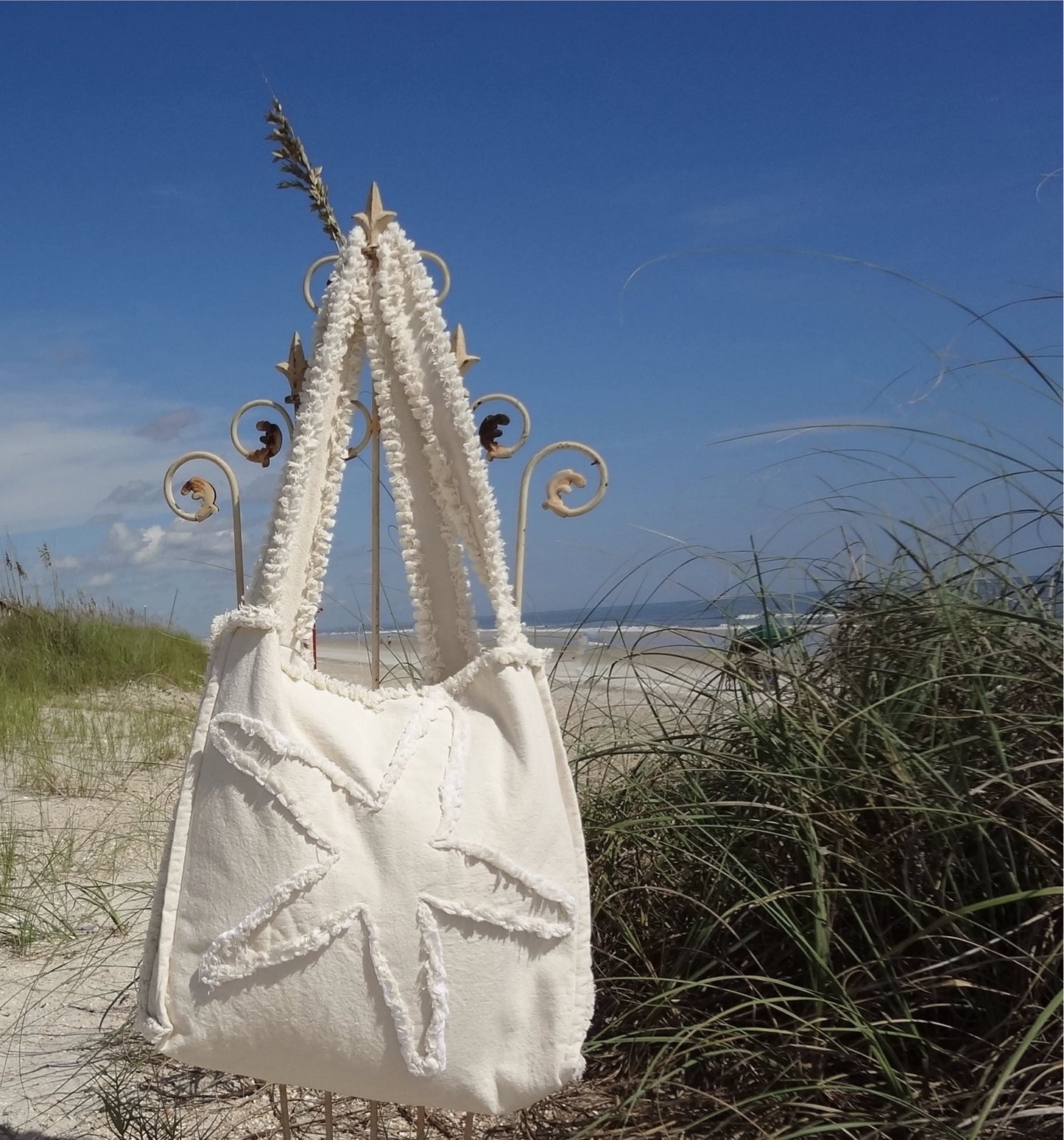 Coastal Starfish Beach Bag - by Sandy by the Sea Designs