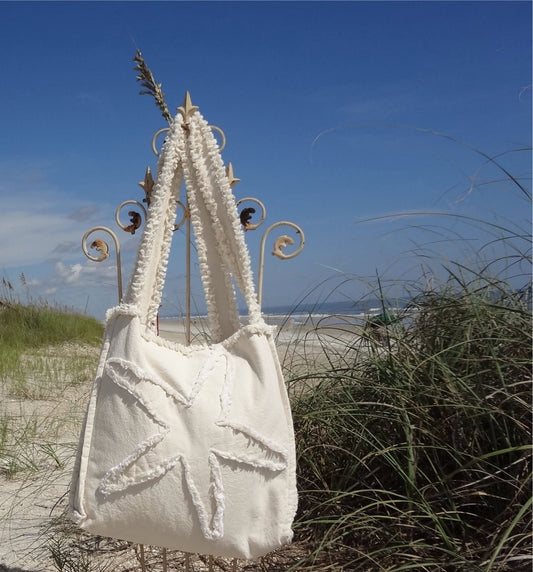 Coastal Starfish Beach Bag - by Sandy by the Sea Designs