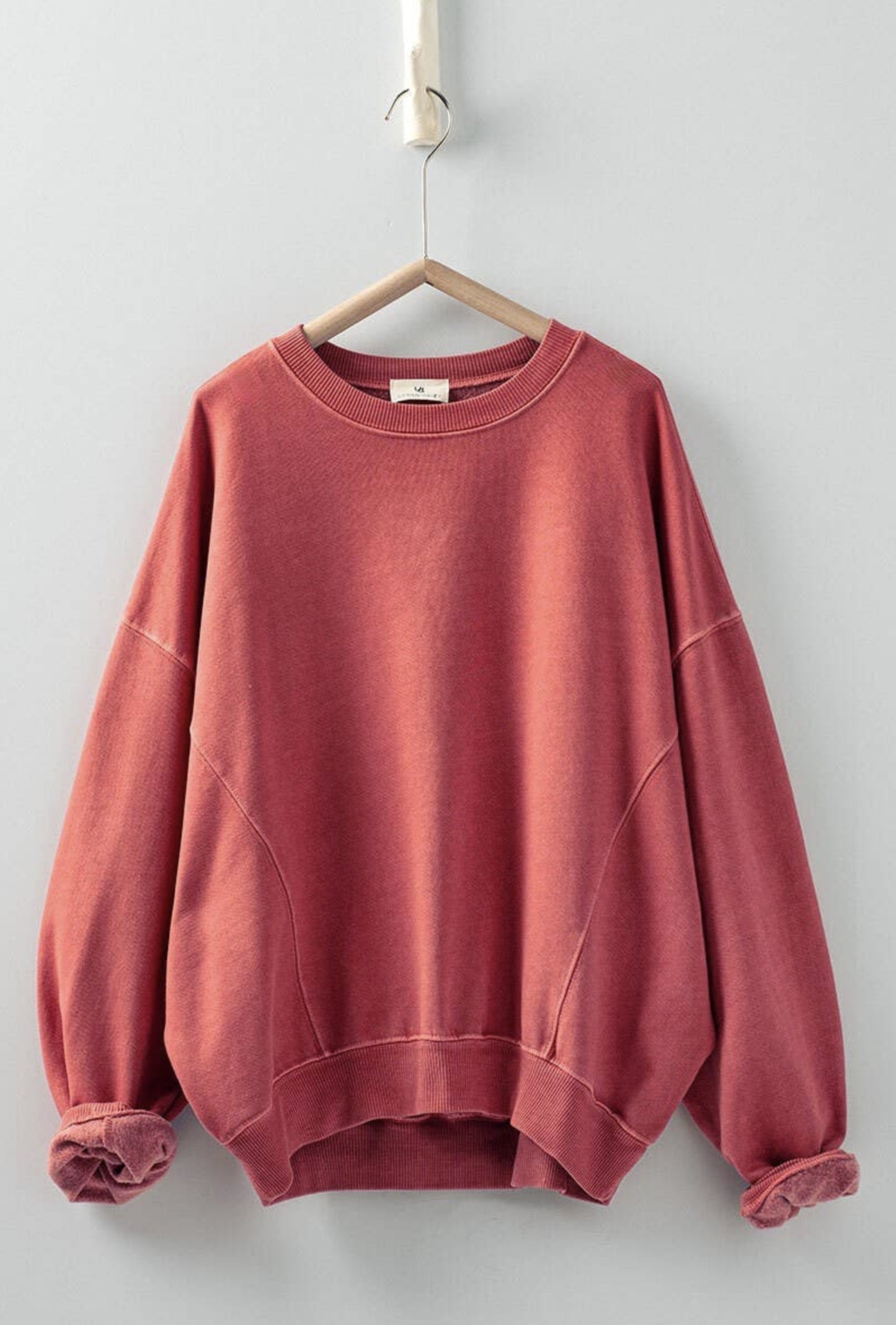 Comfort Washed Organic Cotton Crew Neck Sweatshirt - by Urban Daizy®