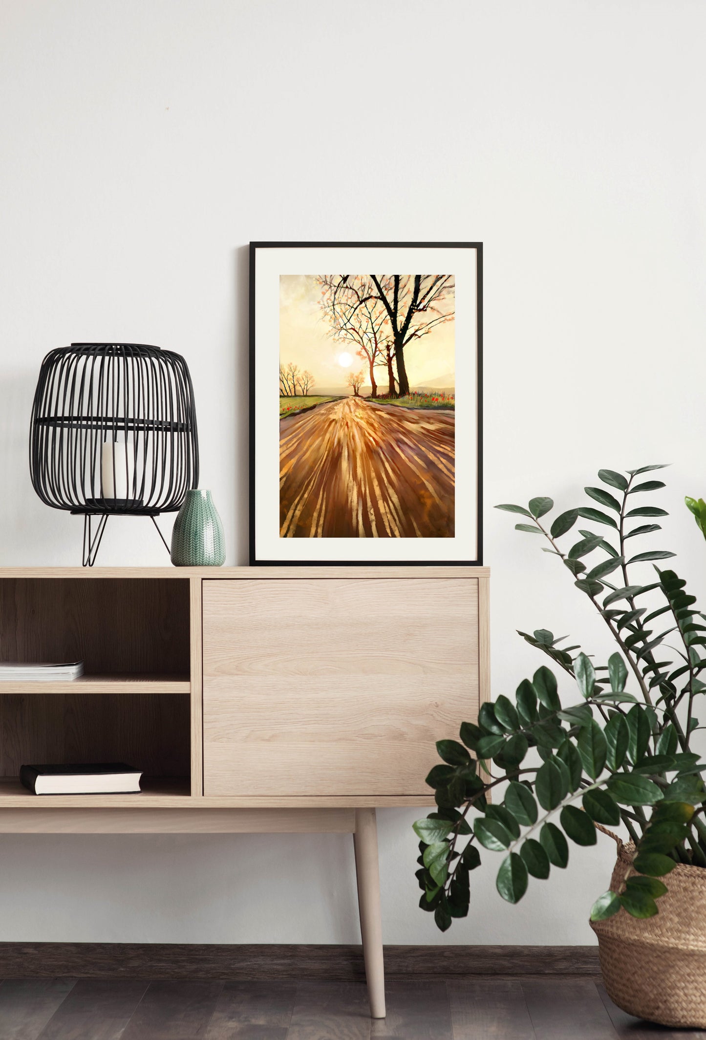 Country Road - Illustrated Print by Thomas Little