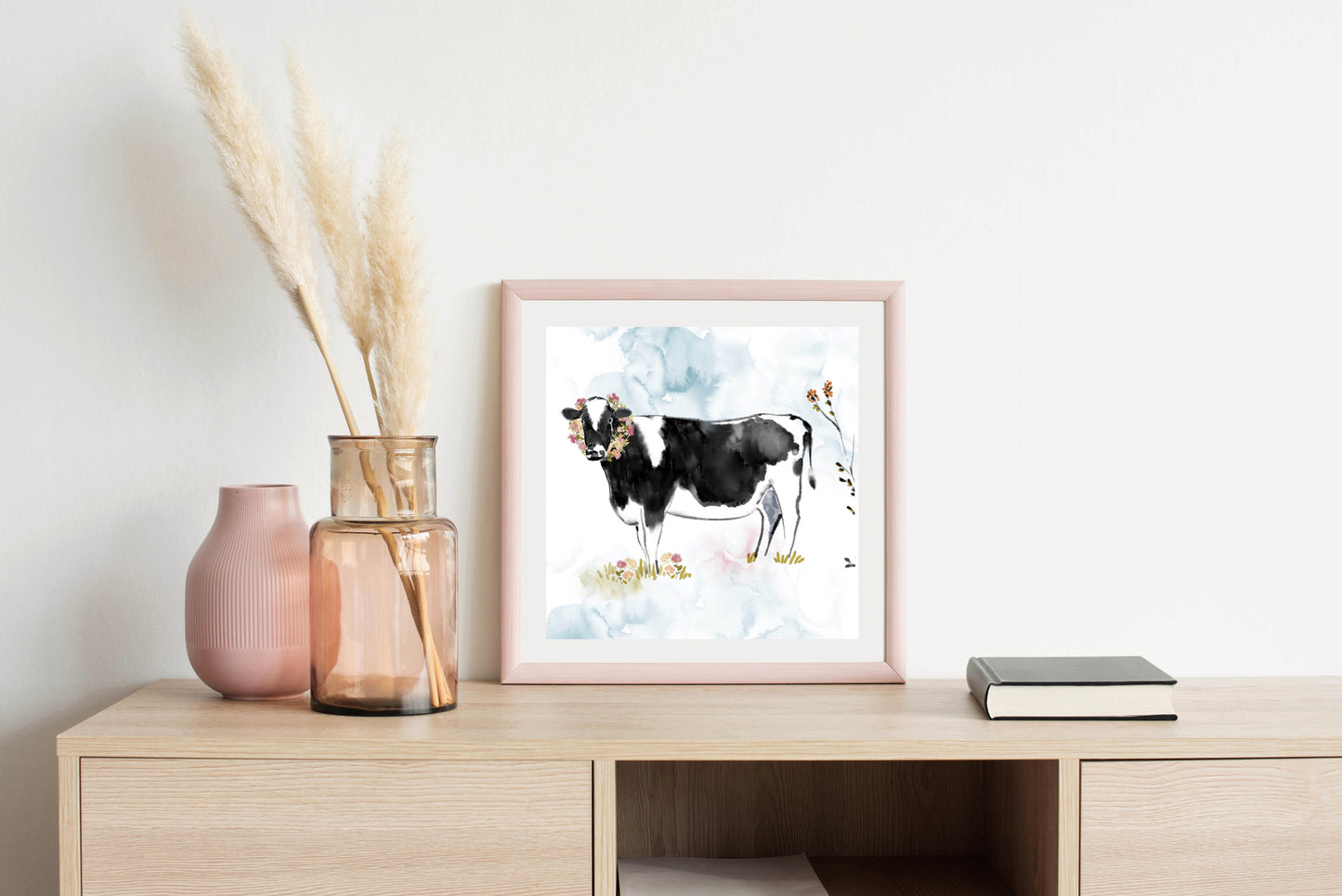 Cow Love - Illustrated Print by Thomas Little