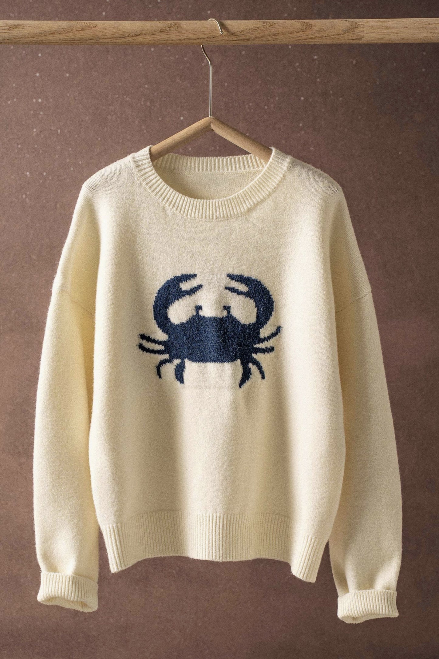 Crab Graphic Relaxed Knit Sweater - by Urban Daizy®