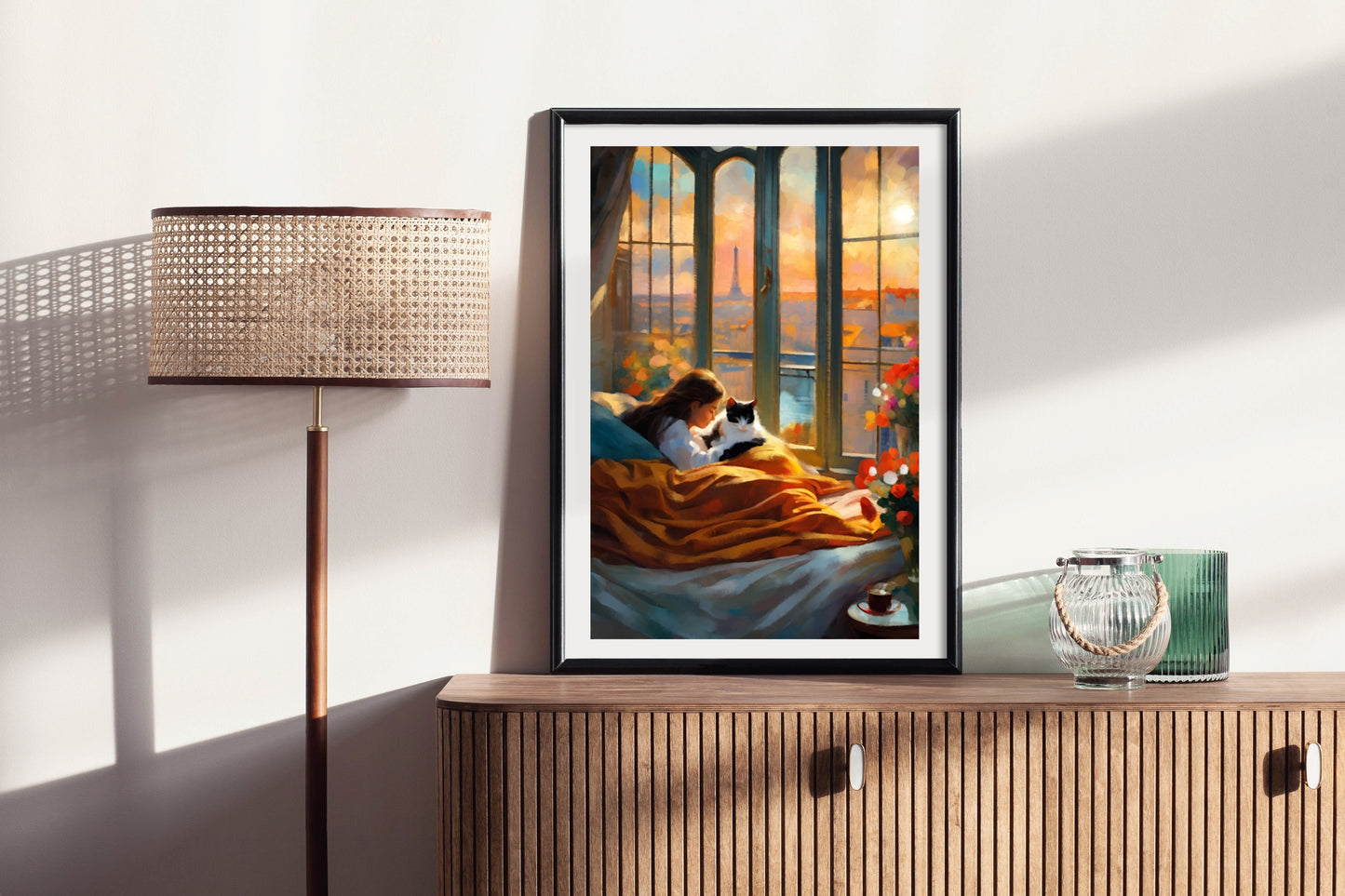 Daybreak in Paris - Illustrated Print by Thomas Little