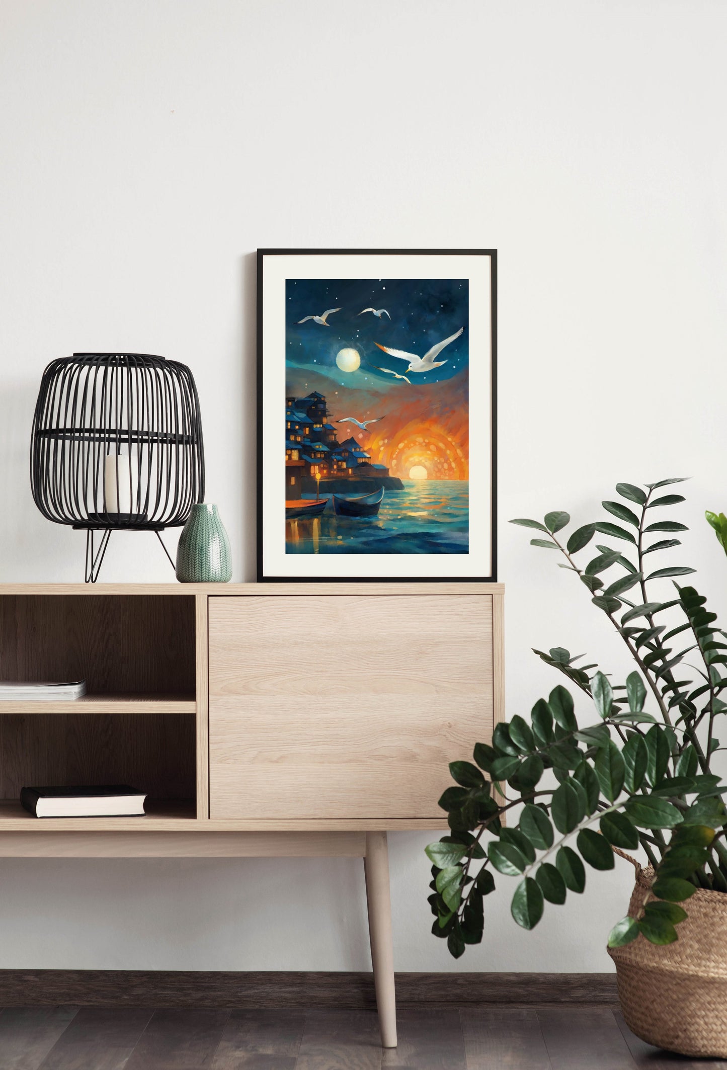Day to Night - Illustrated Print by Thomas Little