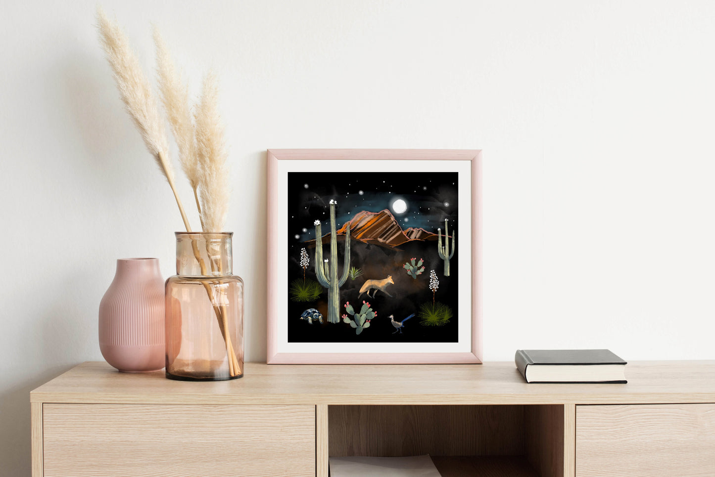 Desert Night - Illustrated Print by Thomas Little