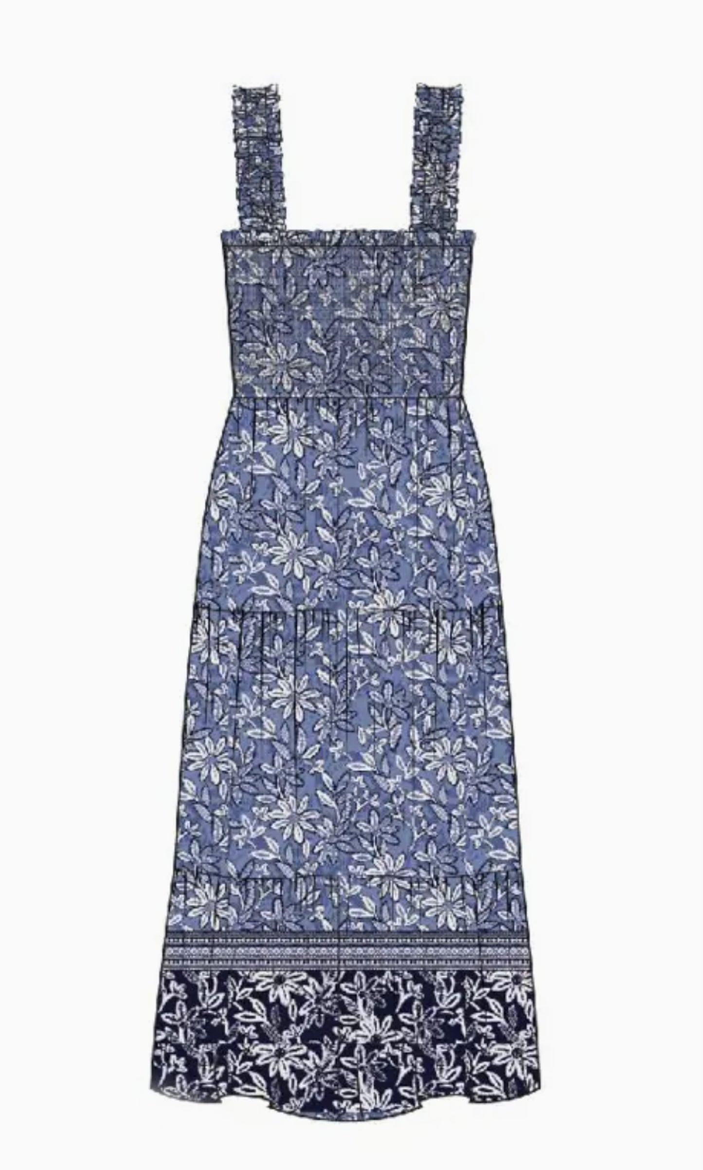 Elsa Hawaii Shore Smocked Maxi Dress - by beachlunchlounge®
