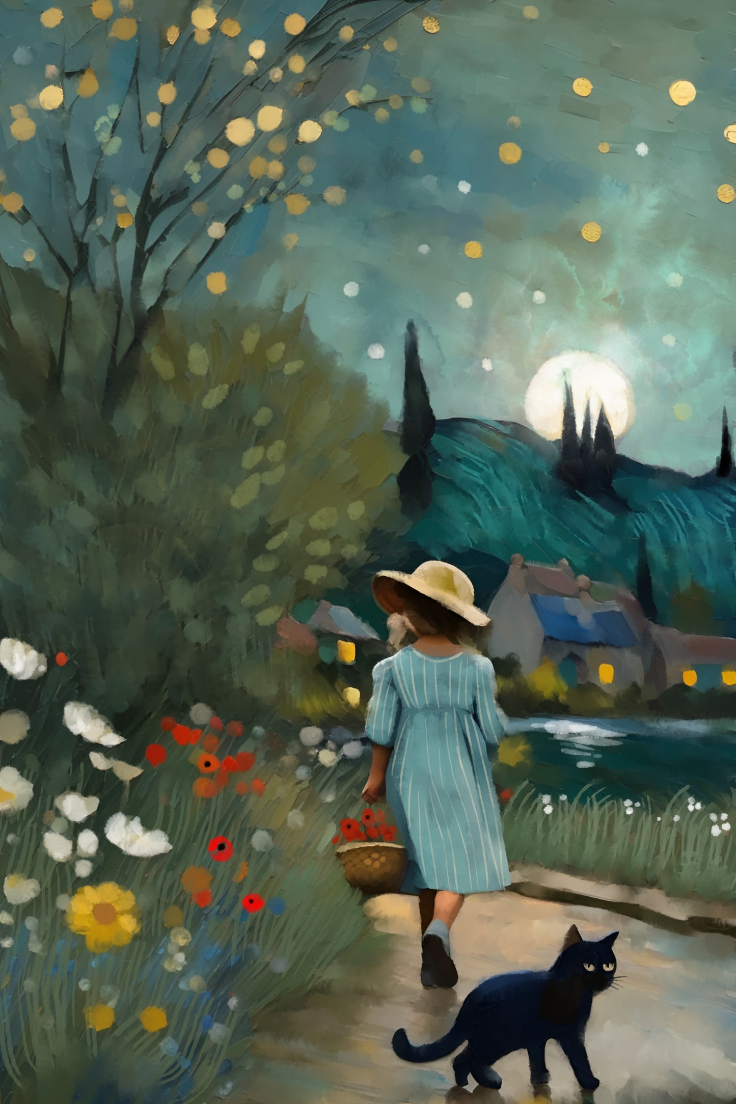 Evening Comes - Illustrated Print by Thomas Little