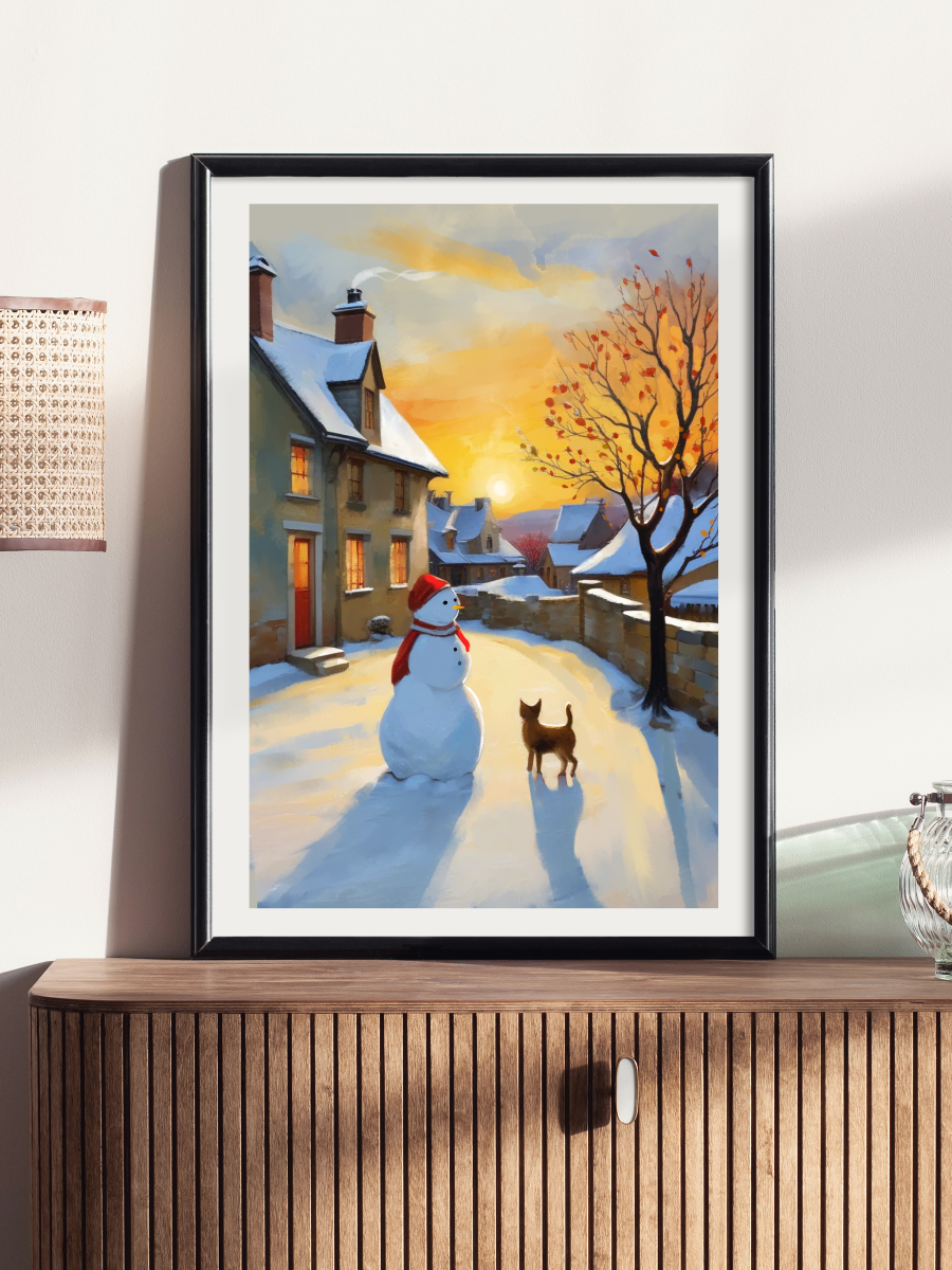 First Snowfall - Illustrated Print by Thomas Little