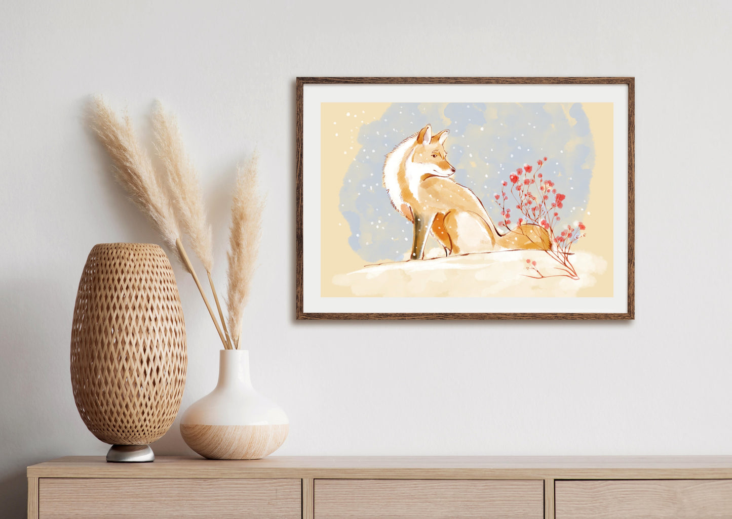 Fox and Flurry- Illustrated Print by Thomas Little