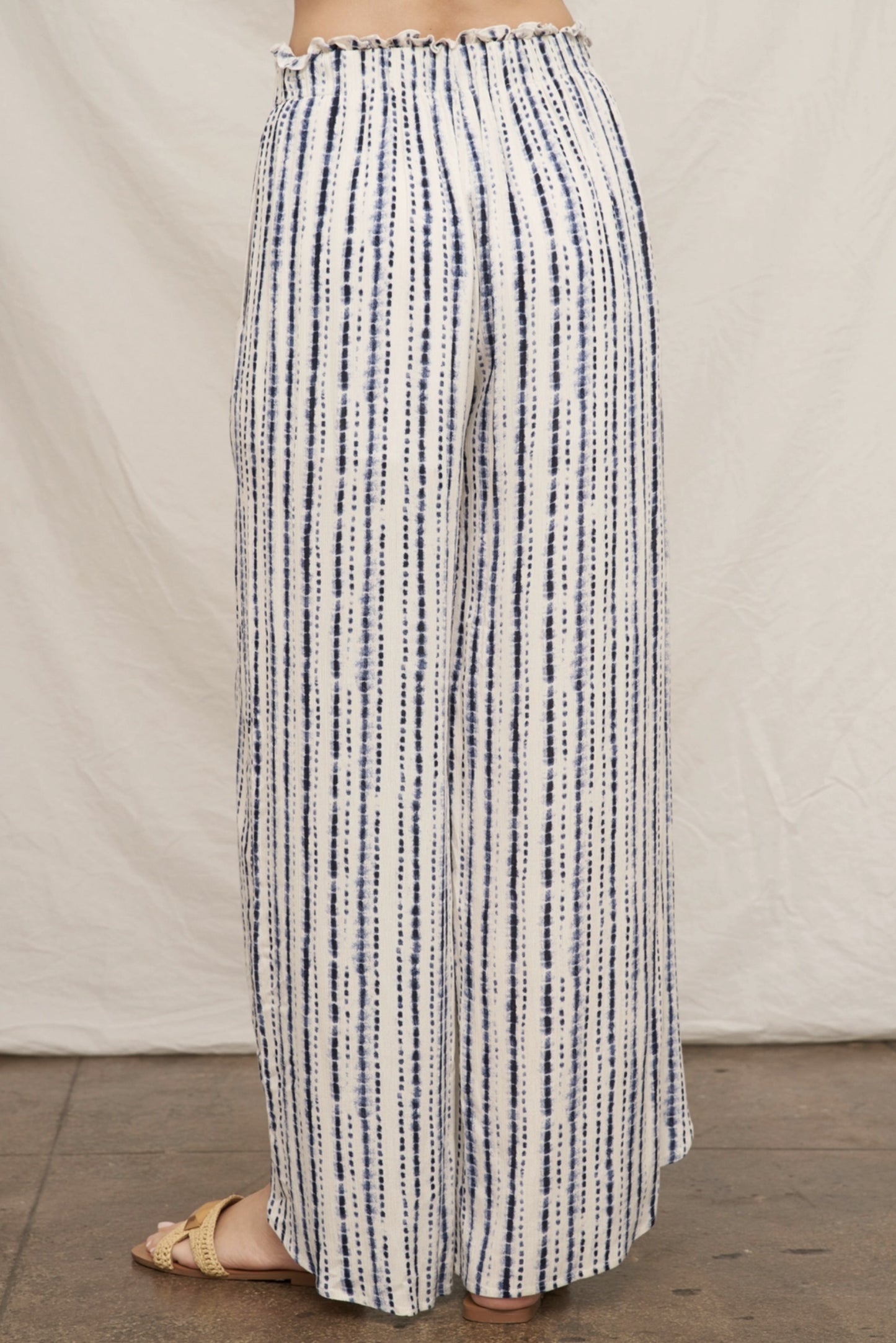 Front Slit Striped Pants - by En Creme®