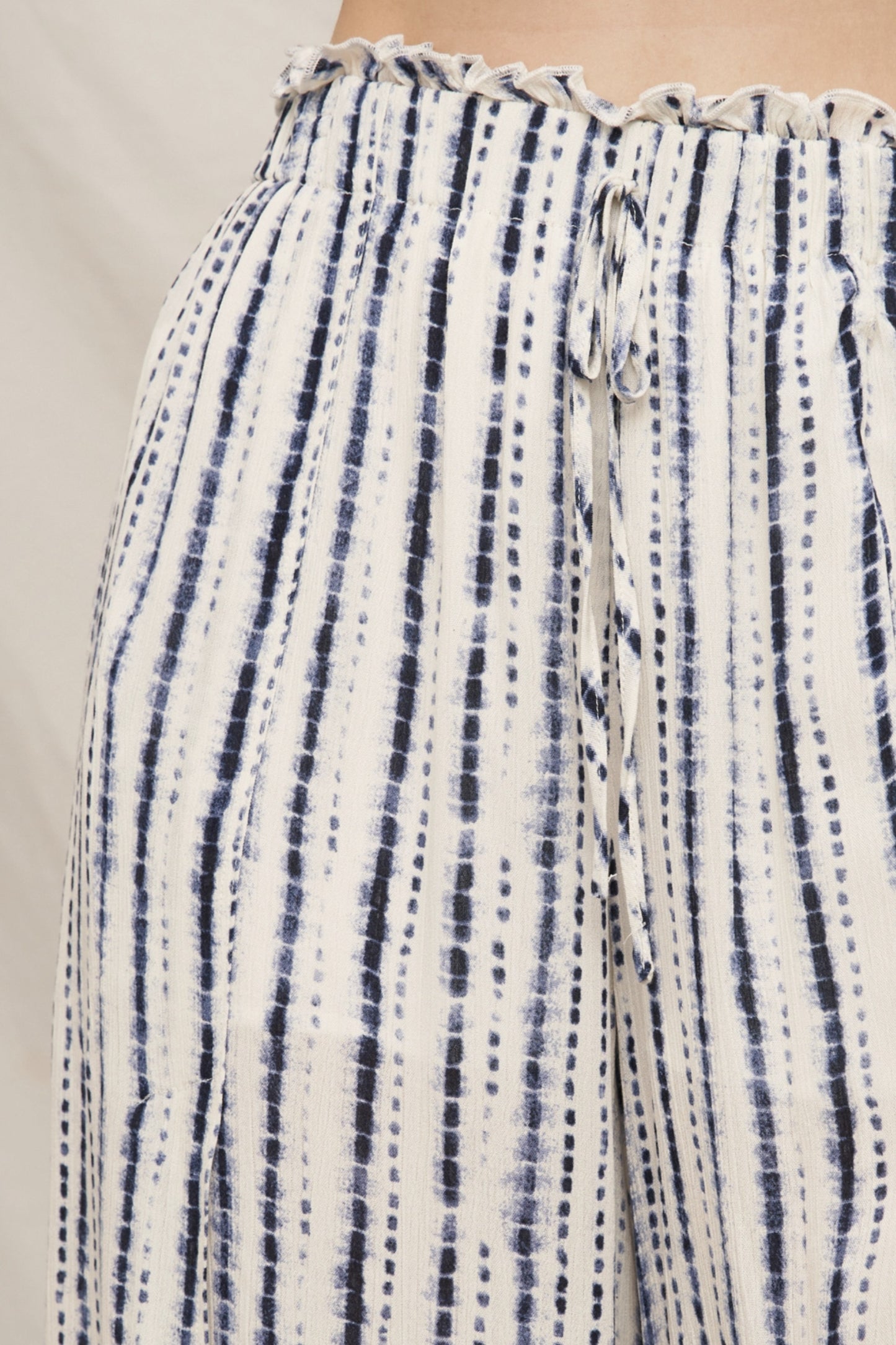 Front Slit Striped Pants - by En Creme®