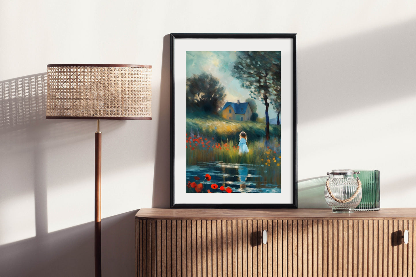 Girl In The Light - Illustrated Print by Thomas Little
