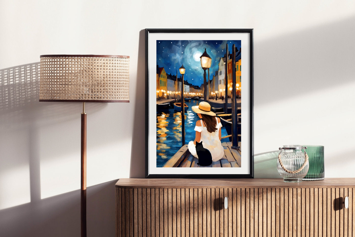 Girl in the White Dress - Illustrated Print by Thomas Little