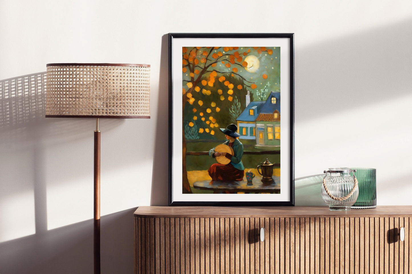 Girl With A Hat Box - Illustrated Print by Thomas Little