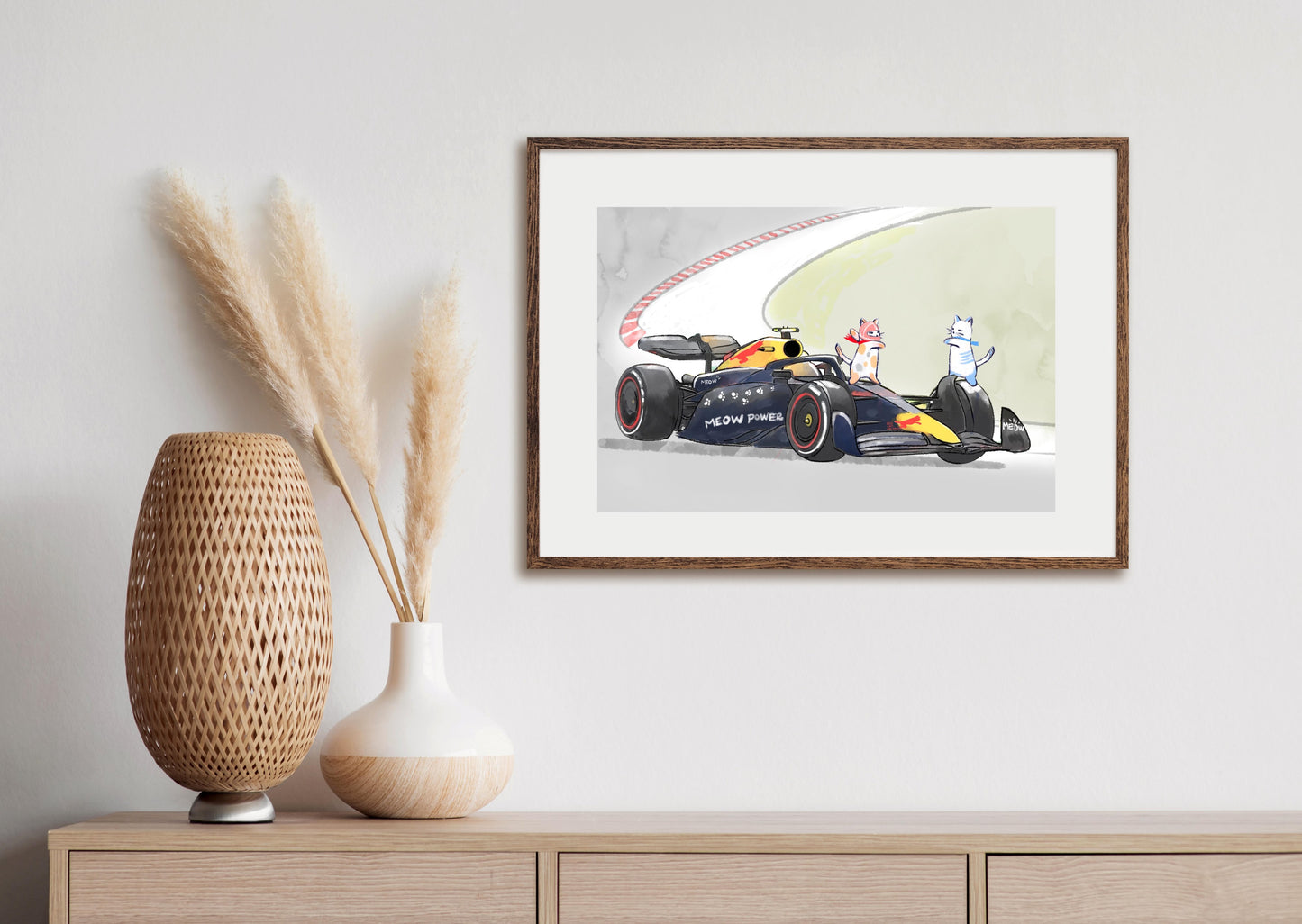 Global Cats K1 Racing - Illustrated Print by Thomas Little