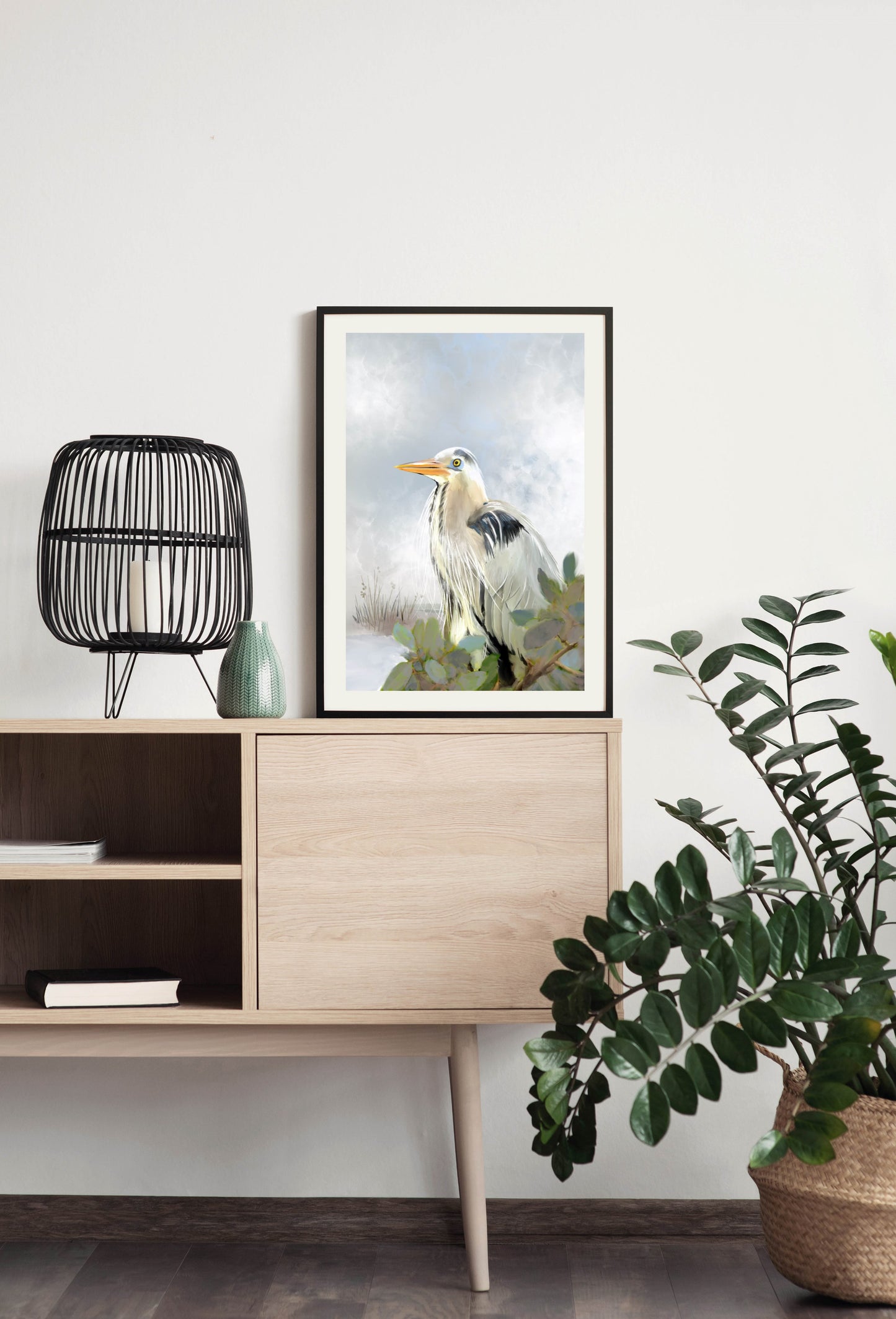 Great Blue Heron - Illustrated Print by Thomas Little