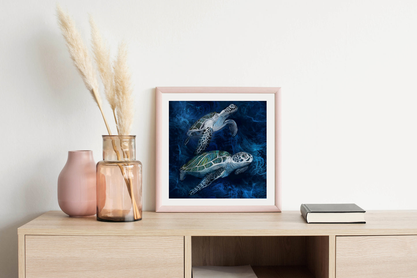 Green Sea Turtles - Illustrated Print by Thomas Little