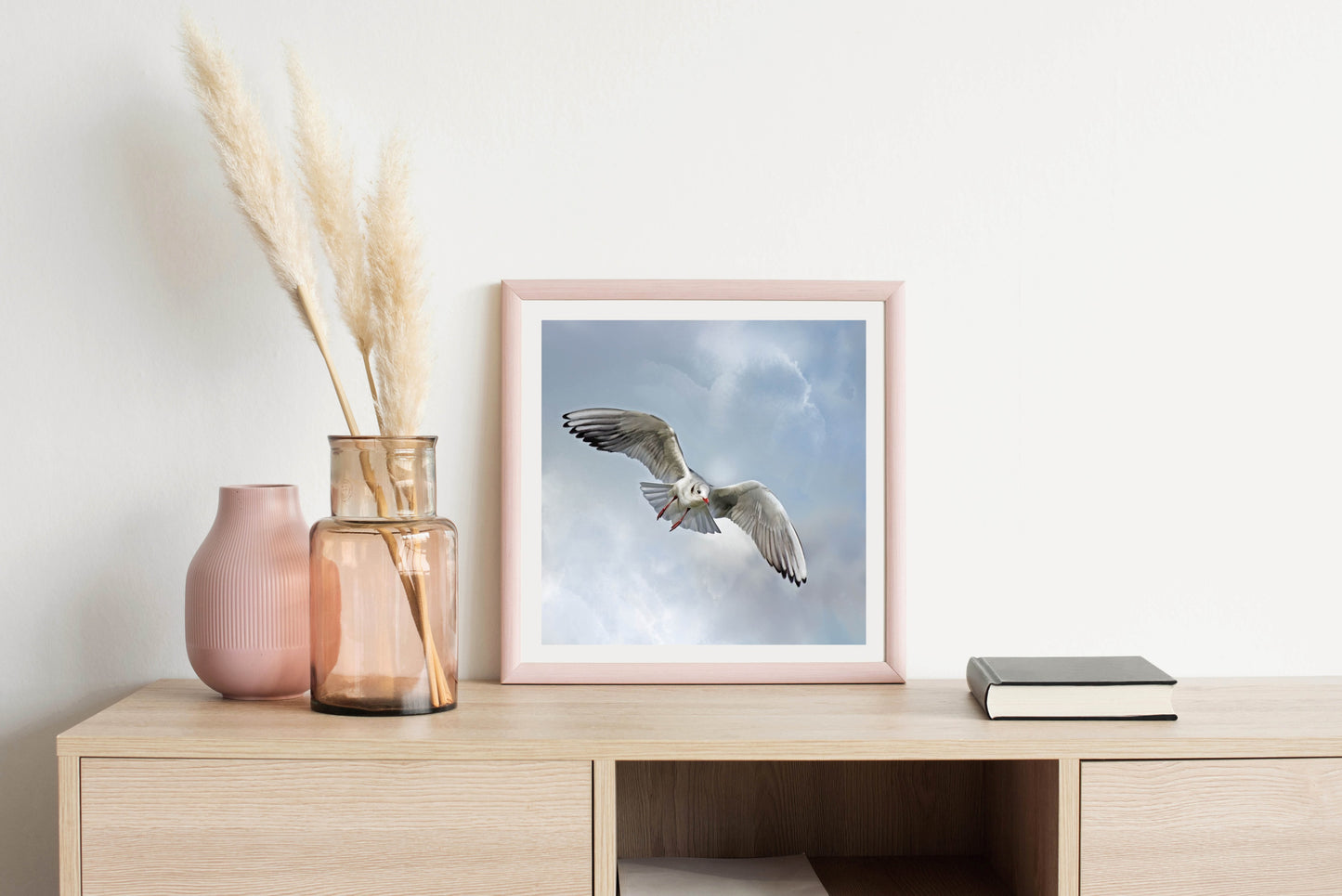 Gull Descending - Illustrated Print by Thomas Little