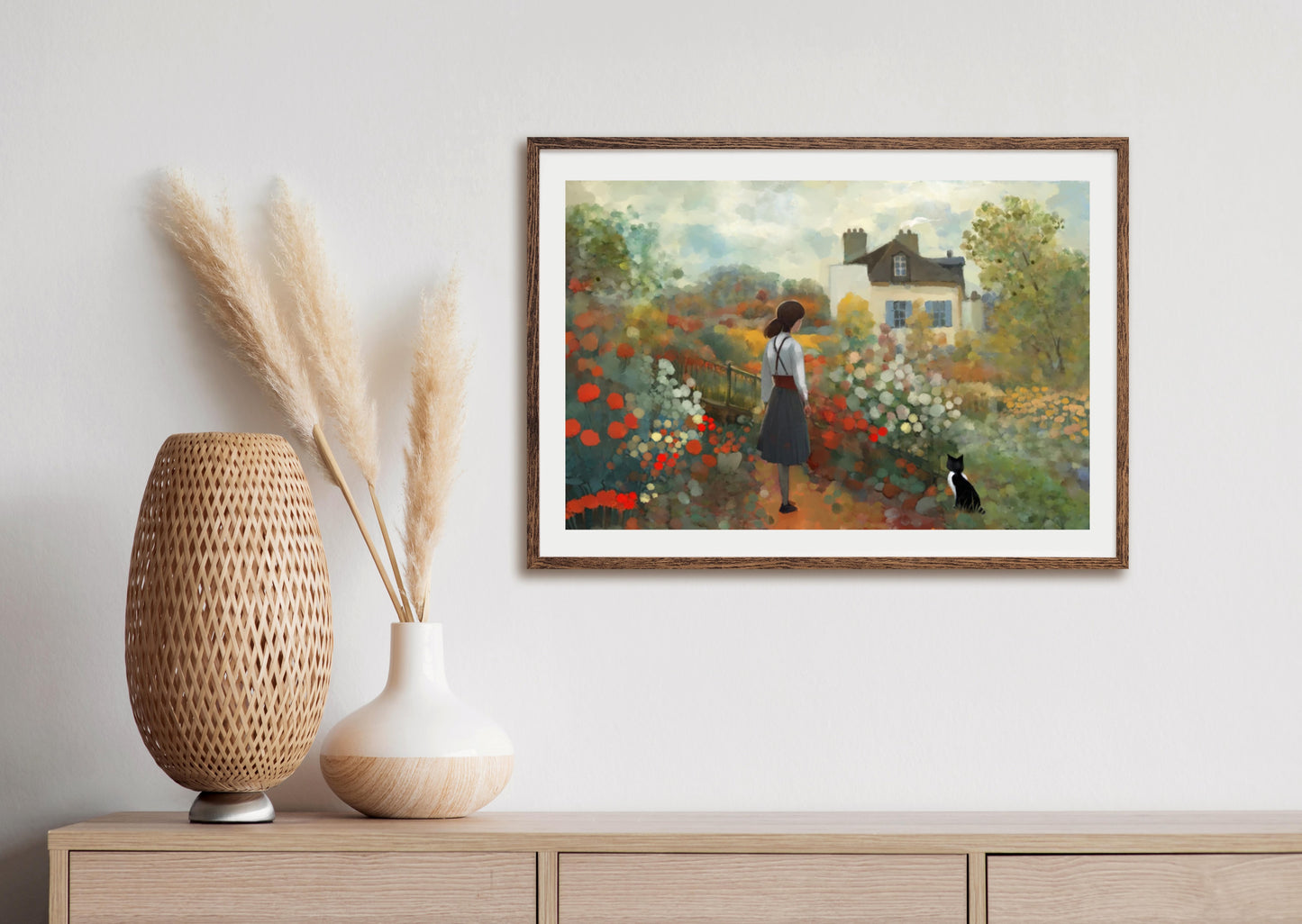 In the Artist's Garden - Illustrated Print by Thomas Little