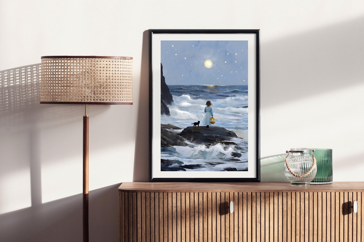 In the Moonlight - Illustrated Print by Thomas Little