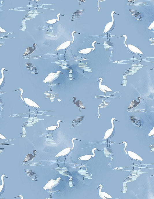 Lagoon - Little Ocean Blue Studio - Fabric By The Yard - 100% Cotton - CD1304