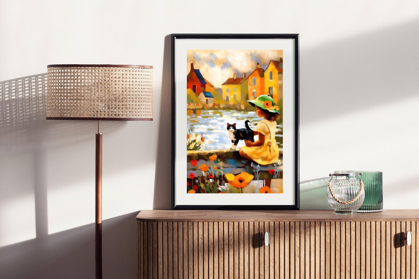 Life by the River - Illustrated Print by Thomas Little