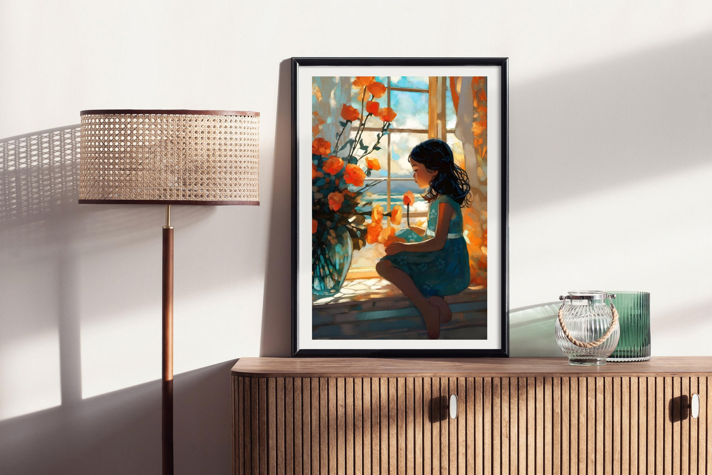 Light in the Window - Illustrated Print by Thomas Little