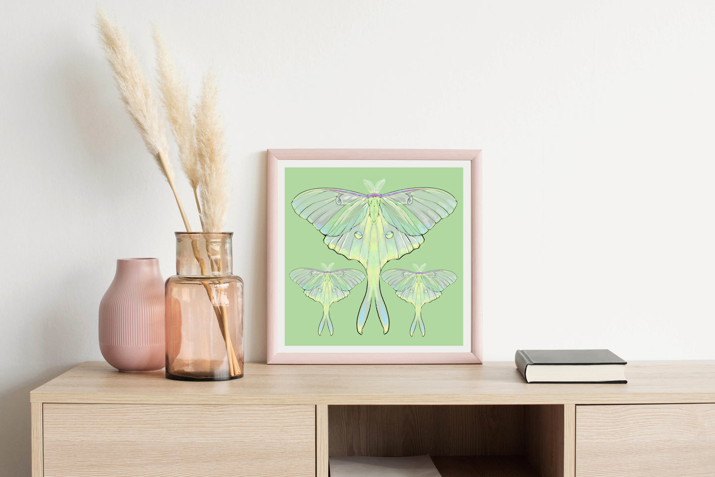 Luna Moths - Illustrated Print by Thomas Little