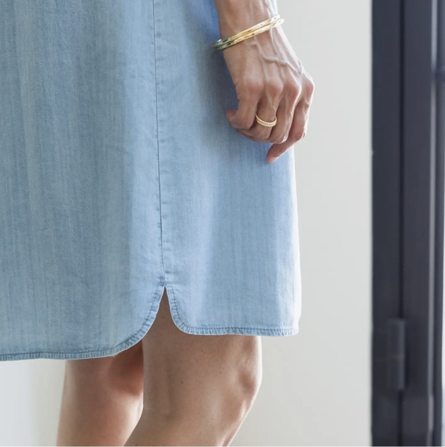 Lyocell Short Sleeve Dress with Pockets - by Splendid Iris Threads®